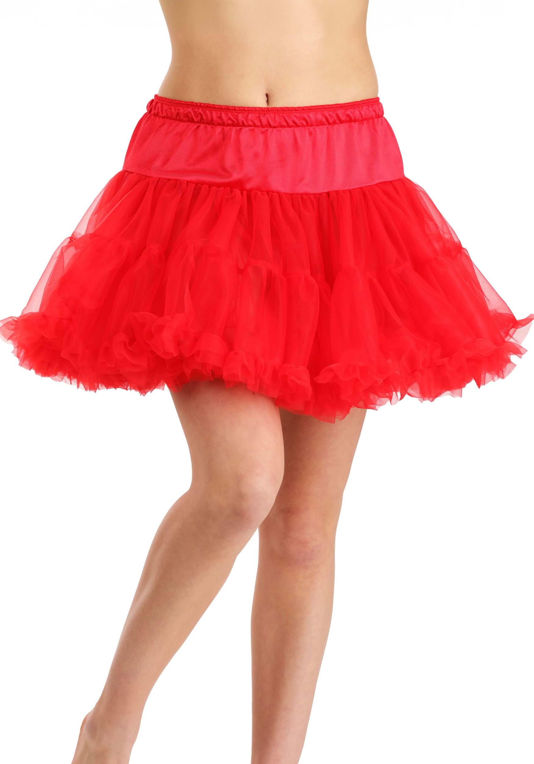 Women's Red Petticoat Skirt