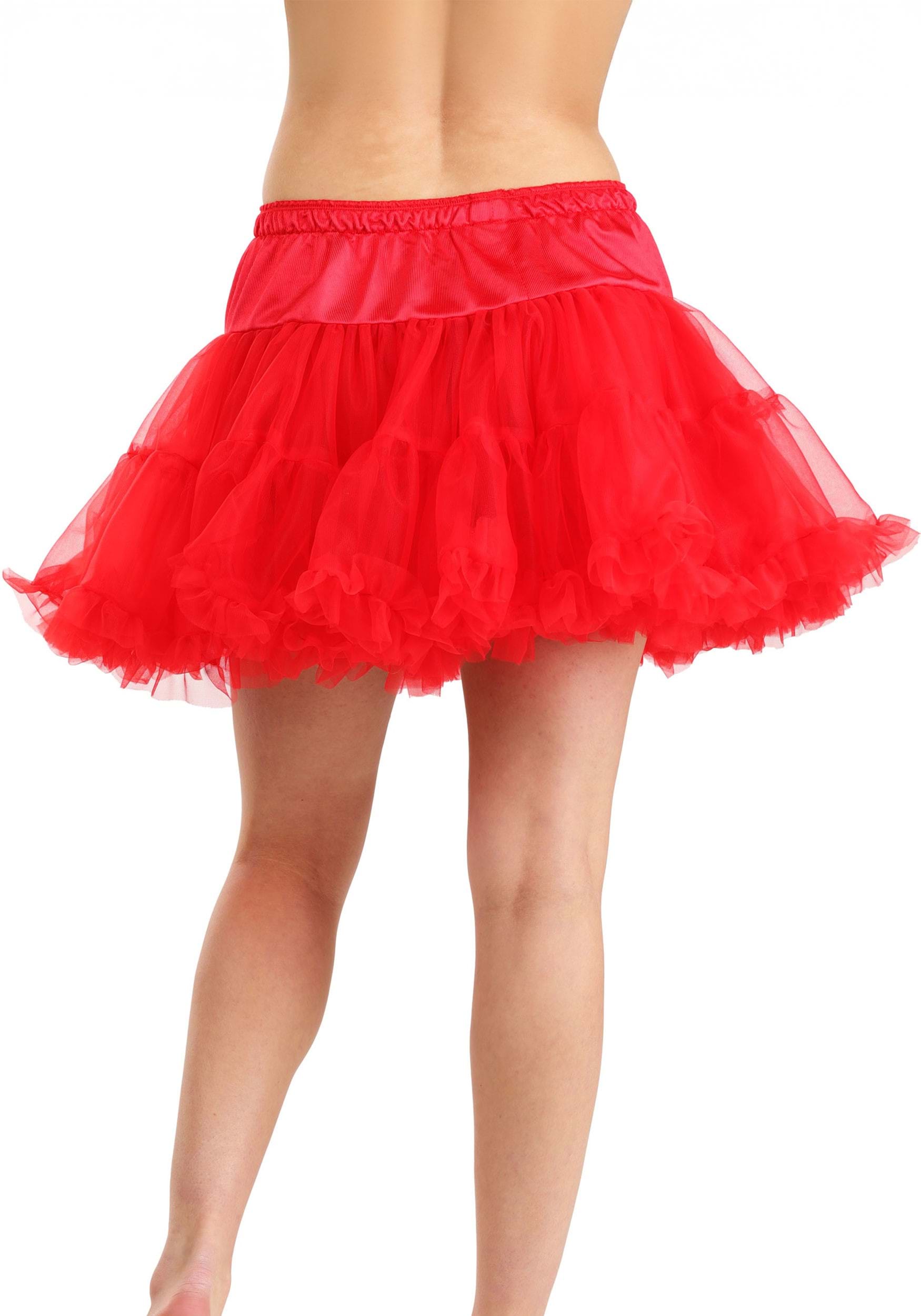 Women's Red Petticoat Skirt