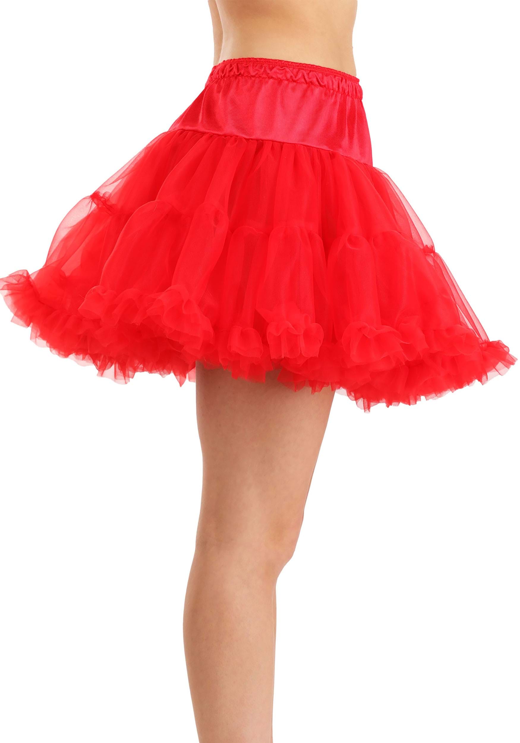 Women's Red Petticoat Skirt