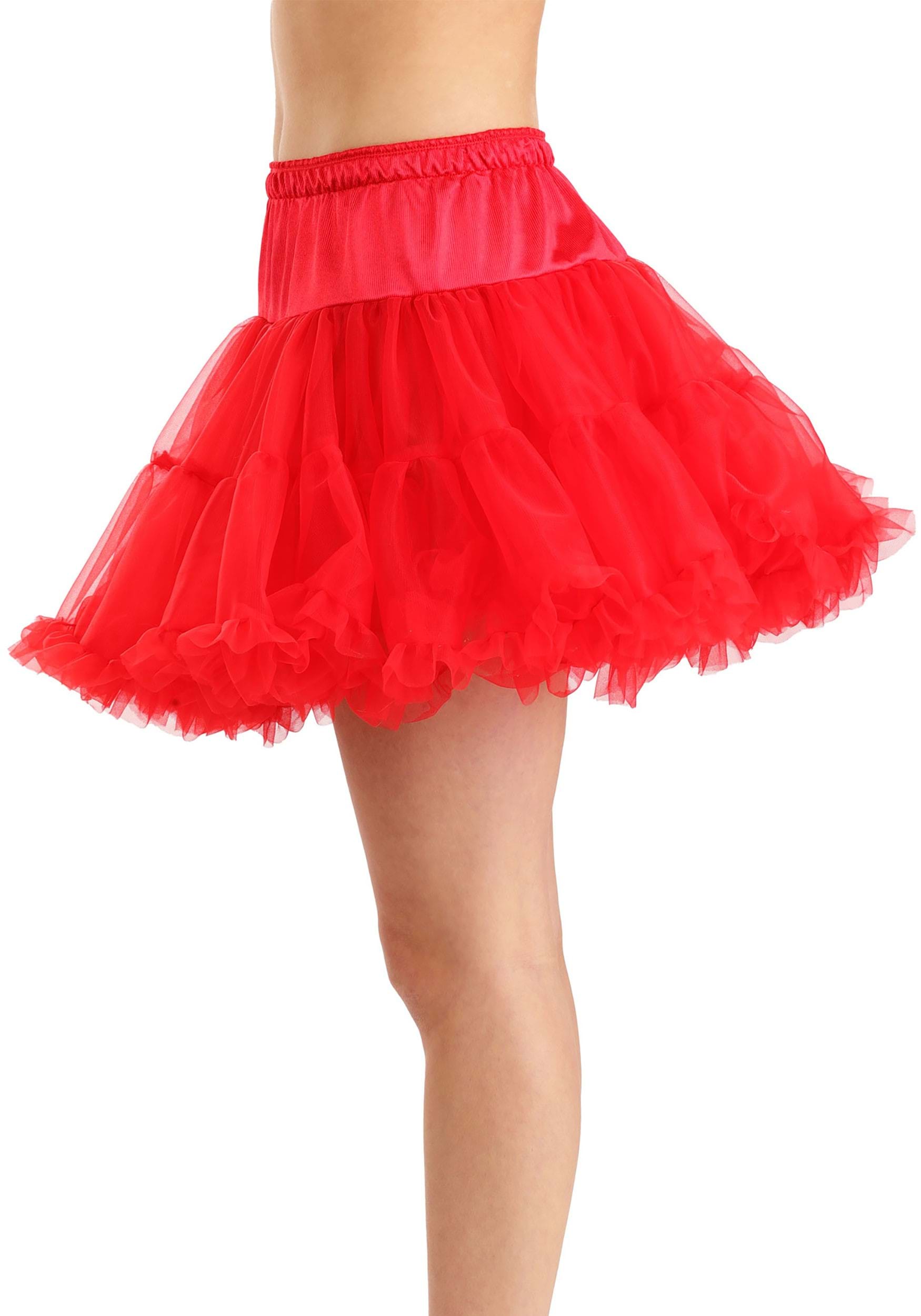 Women's Red Petticoat Skirt