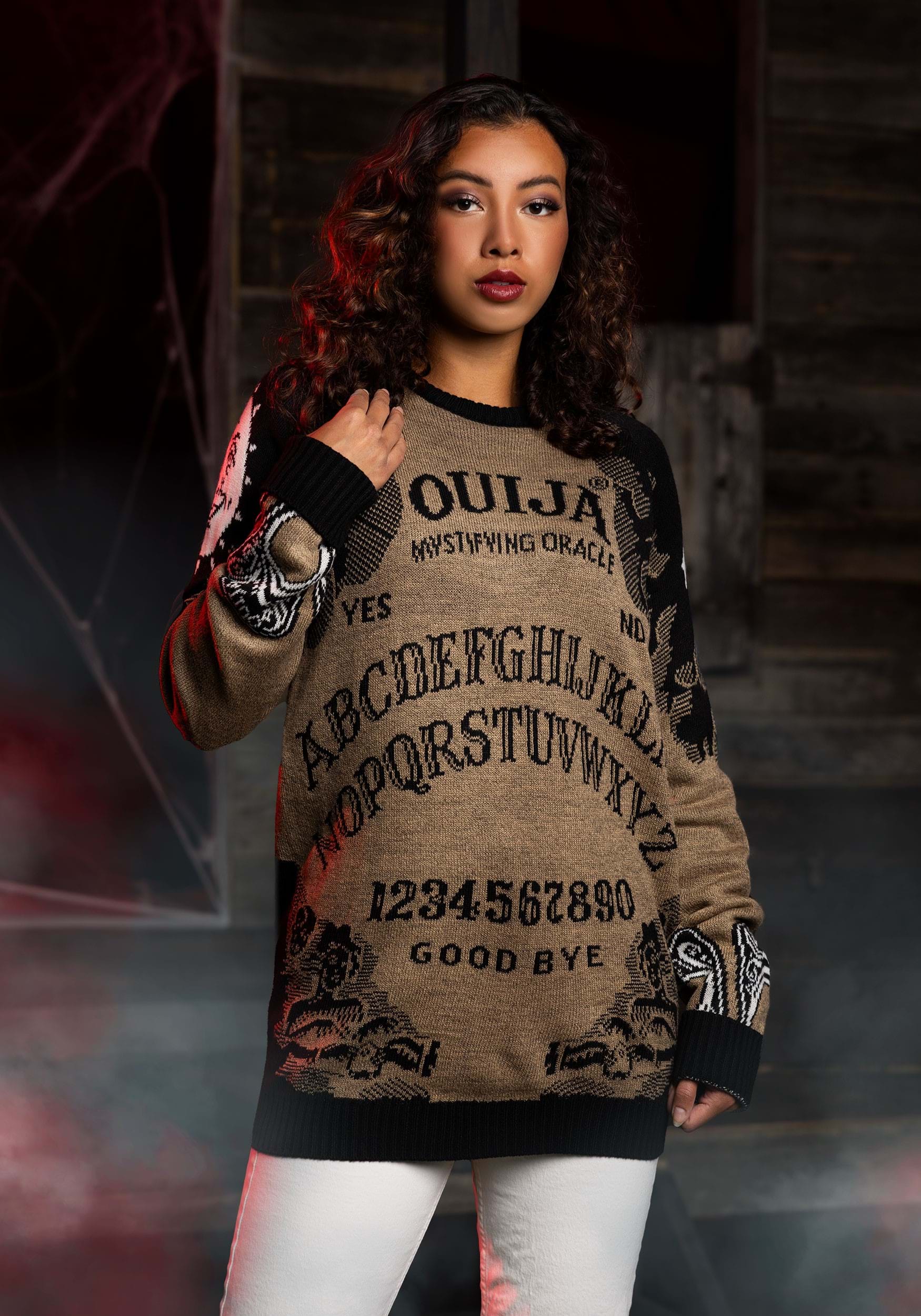 Ouija Board Halloween Sweater for Adults