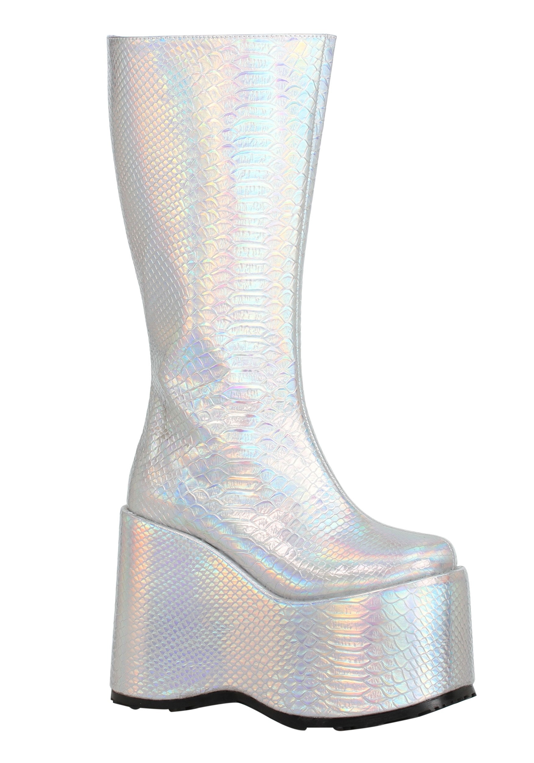 Women's Holographic Silver Galactic Boots