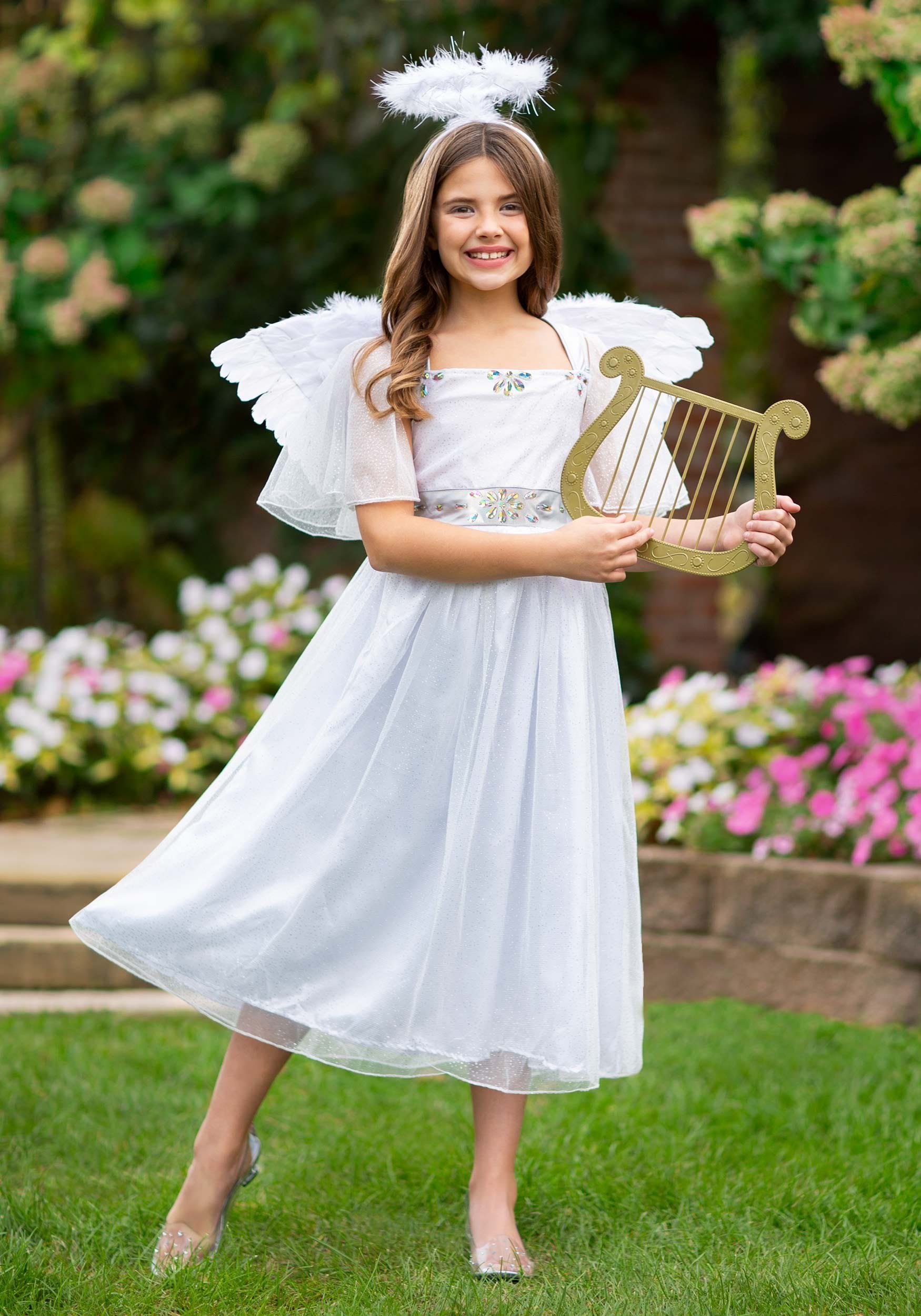 Shimmering Angel Girl's Costume