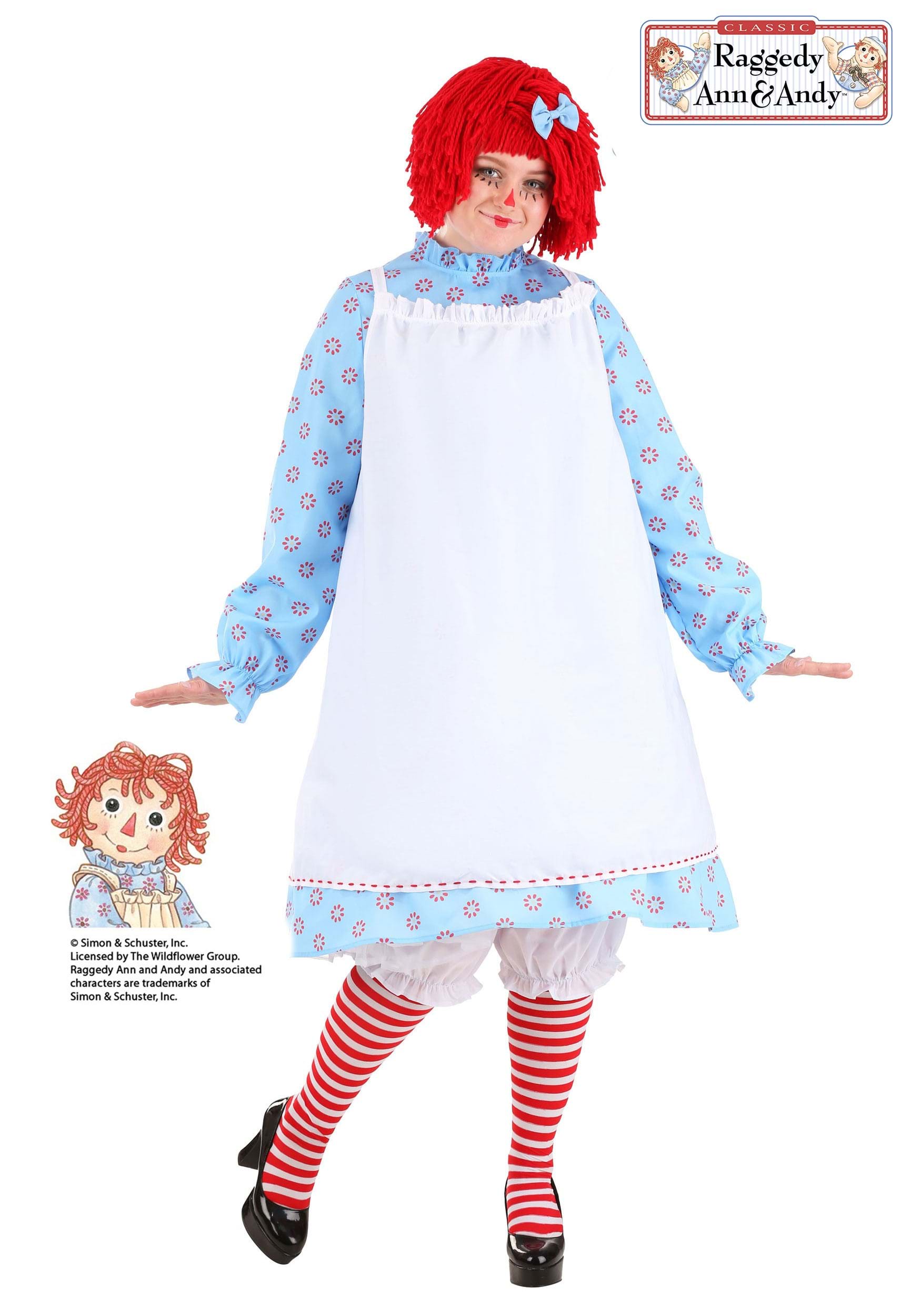 Plus Size Exclusive Raggedy Ann Costume for Women