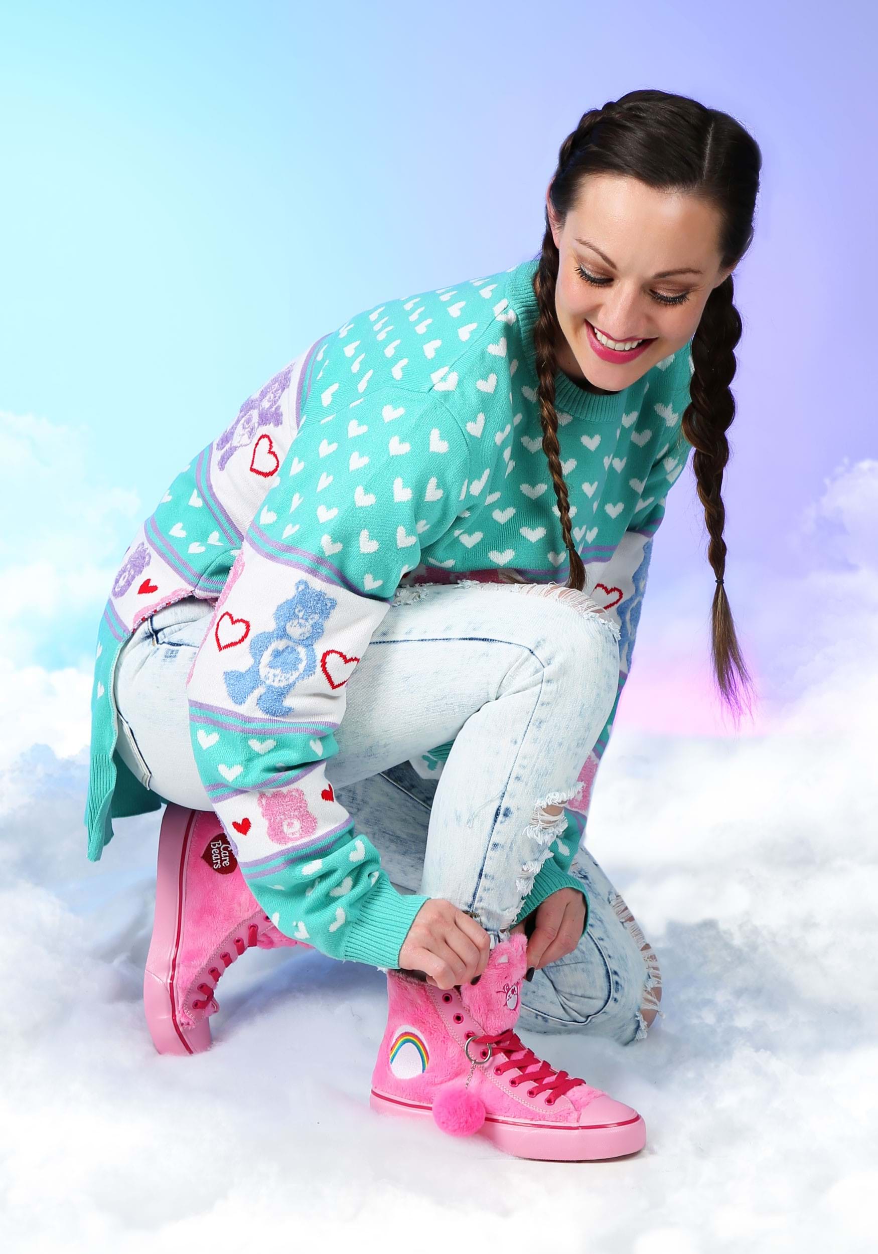 Care Bears Cheer Bear High Top Shoes for Women