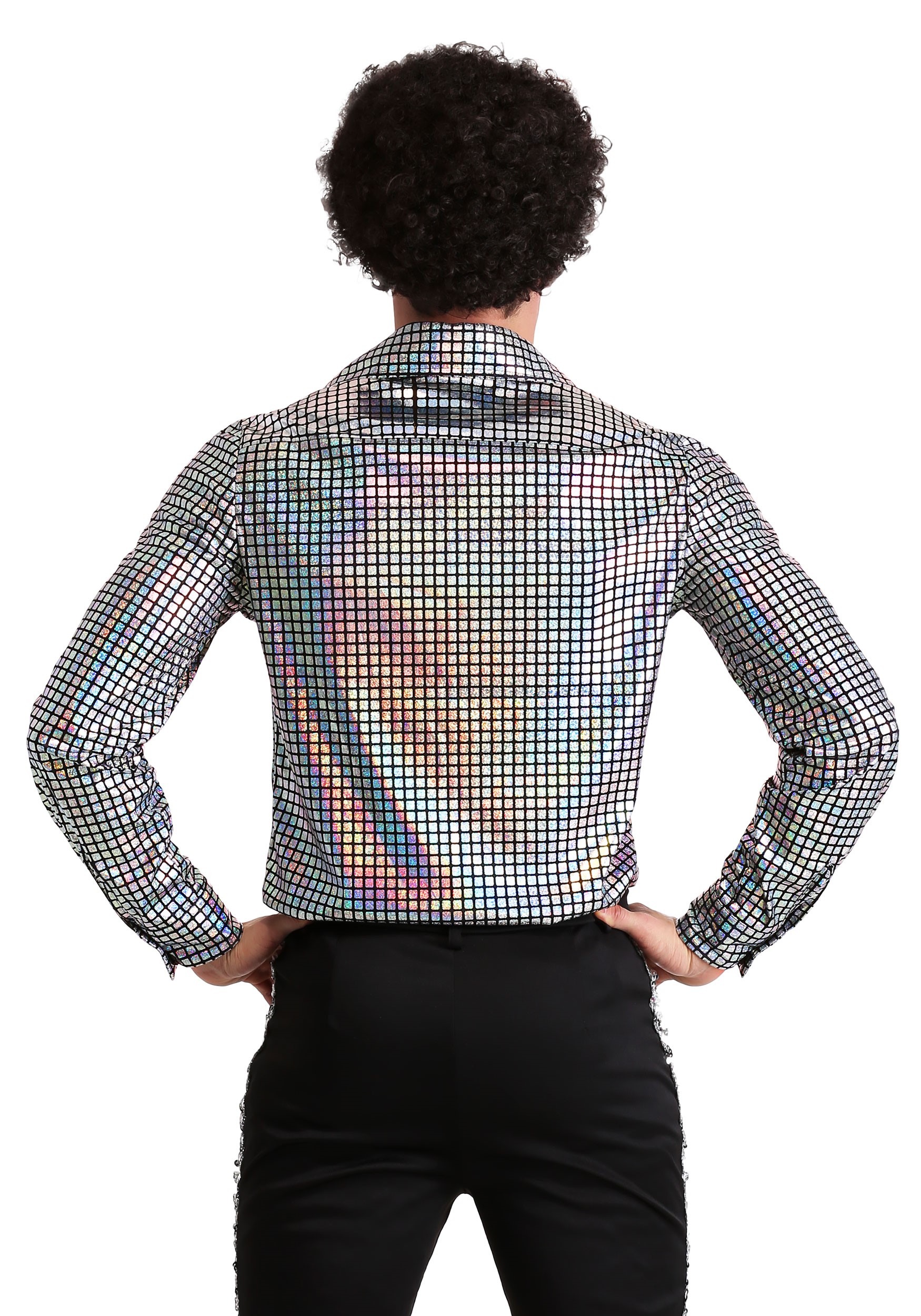 Plus Size Men's Disco Ball Costume Shirt 3 Plus Size Men's Disco Ball Costume Shirt