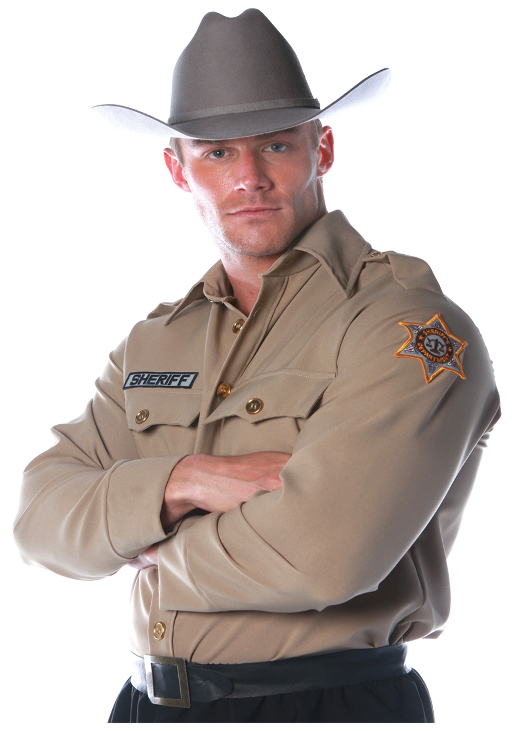 Men's Sheriff Costume Uniform Shirt