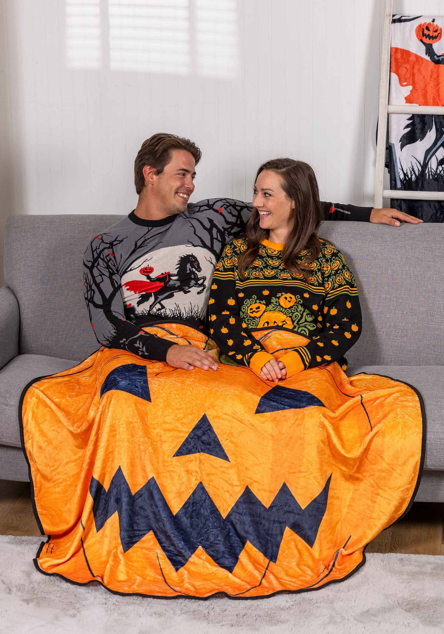 Pumpkin Shaped Halloween Comfy Blanket