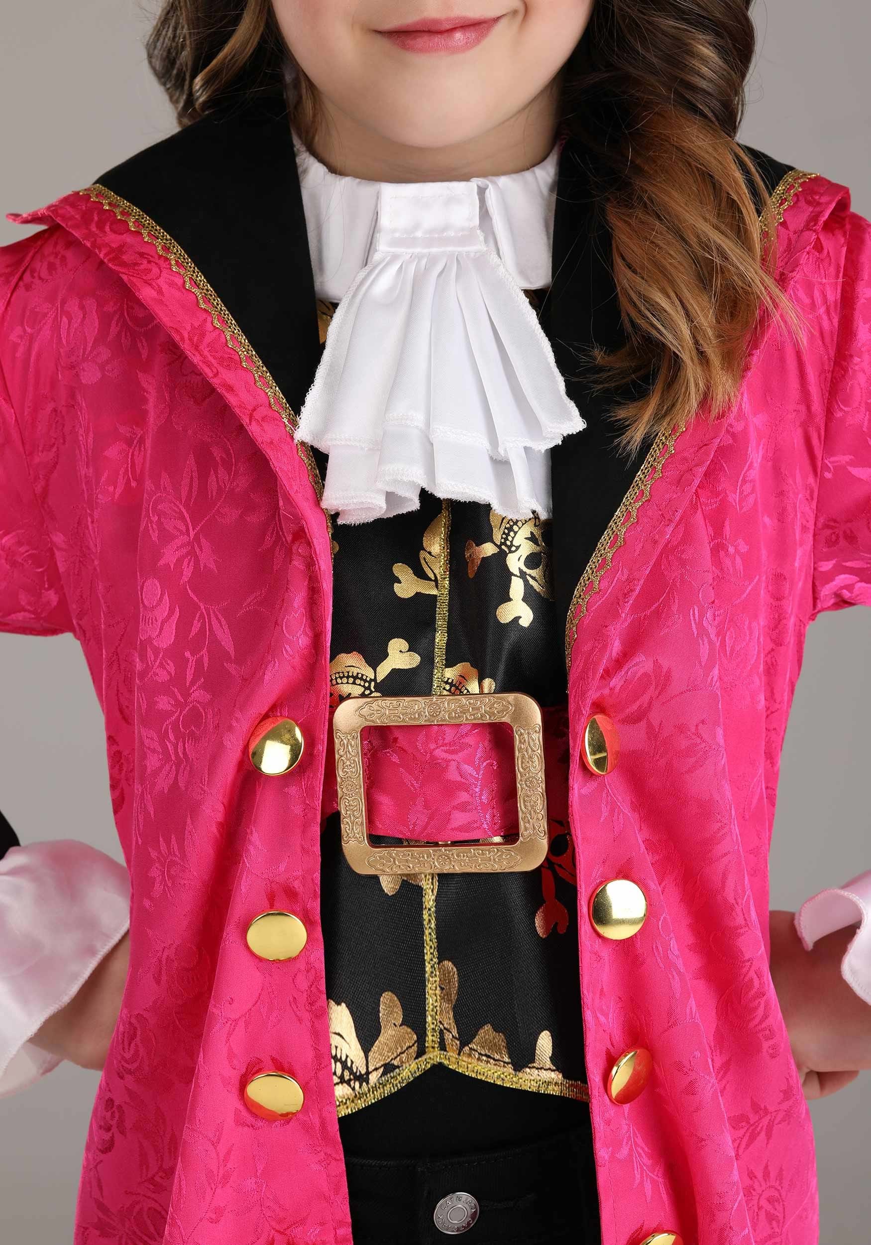 Girl's Brilliant Pink Buccaneer Costume