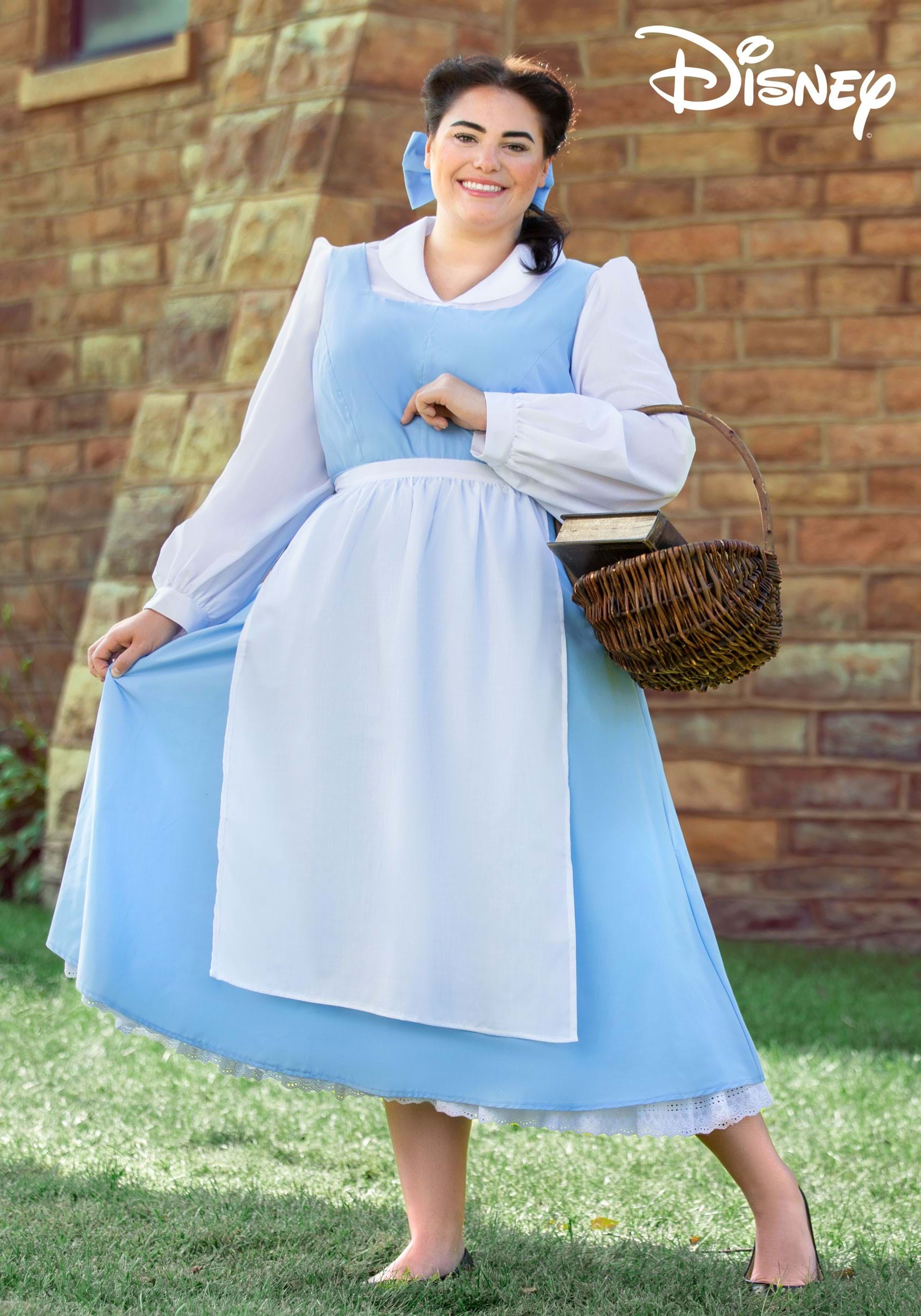 Belle Blue Dress Costume for Plus Size Women from Disney's Beauty and the Beast 1 Belle Blue Dress Costume for Plus Size Women from Disney's Beauty and the Beast