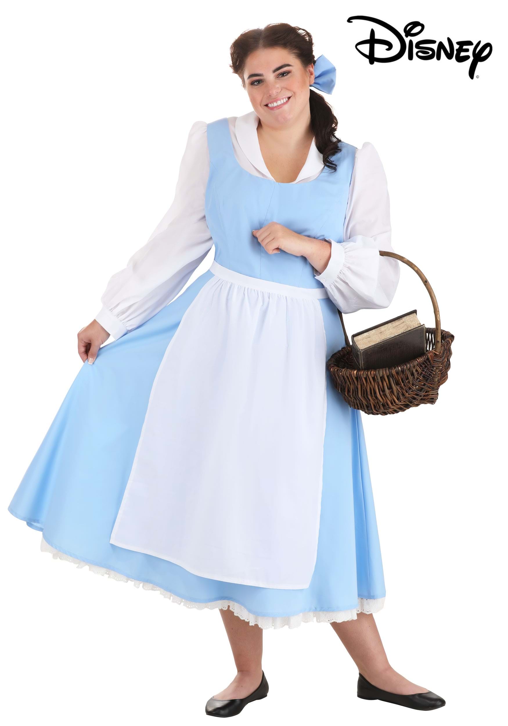 Belle Blue Dress Costume for Plus Size Women from Disney's Beauty and the Beast 2 Belle Blue Dress Costume for Plus Size Women from Disney's Beauty and the Beast