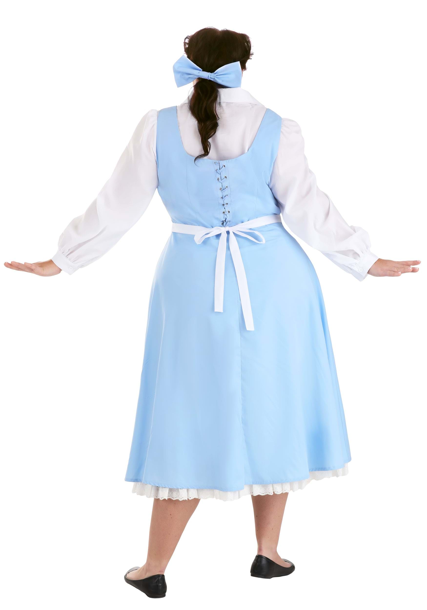 Belle Blue Dress Costume for Plus Size Women from Disney's Beauty and the Beast 3 Belle Blue Dress Costume for Plus Size Women from Disney's Beauty and the Beast