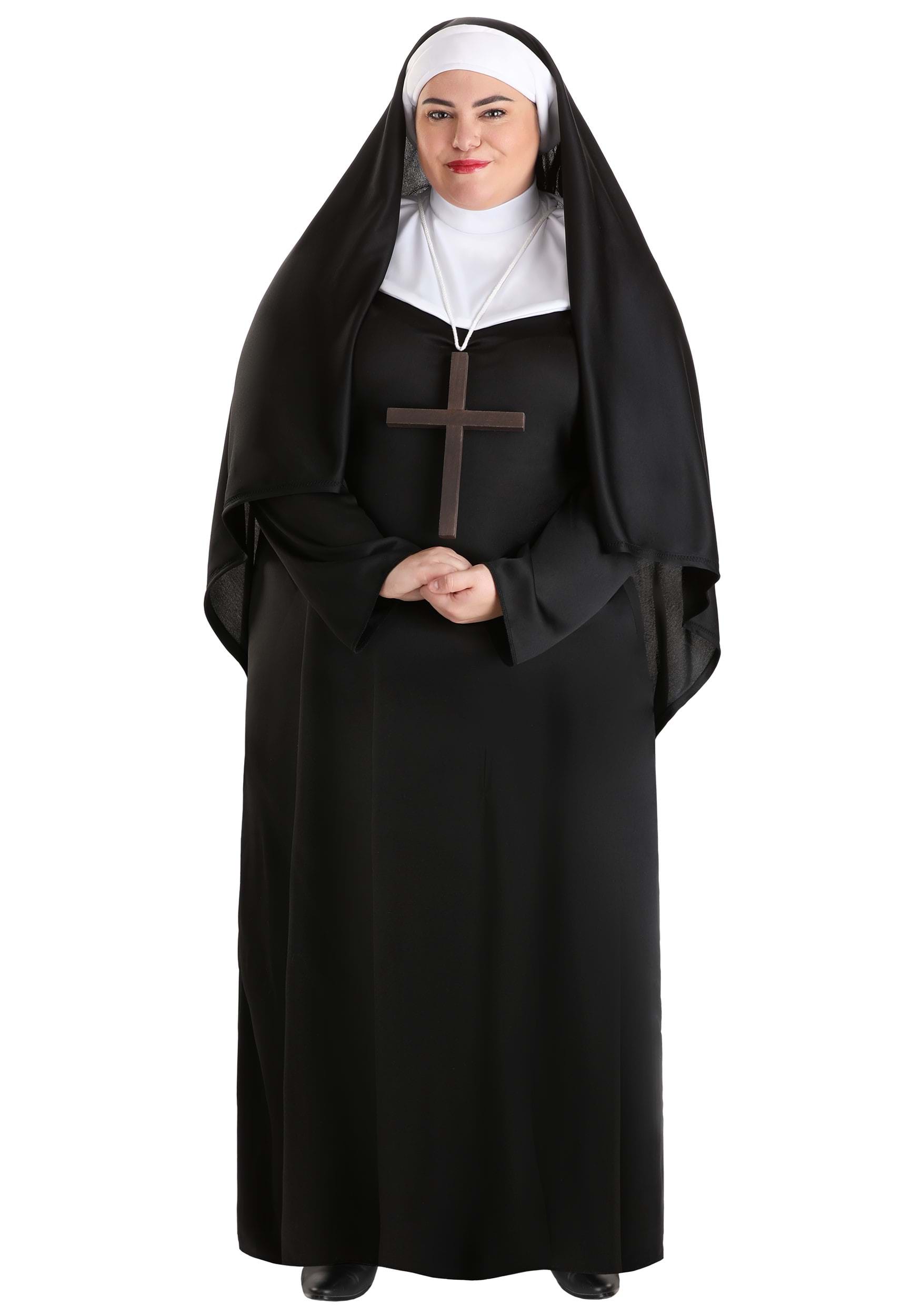 Plus Size Traditional Nun Women's Costume