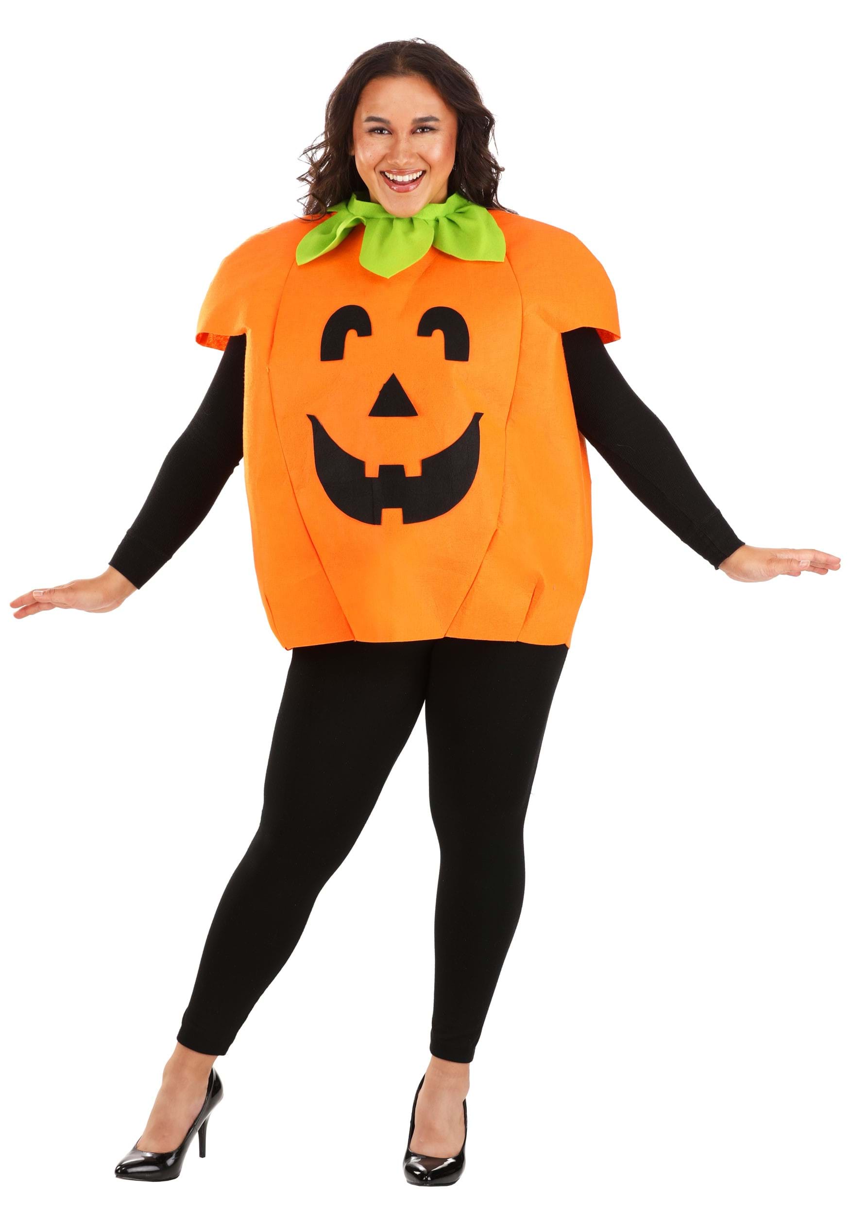 Plus Size Smiley Pumpkin Costume for Adults 1 Plus Size Smiley Pumpkin Costume for Adults