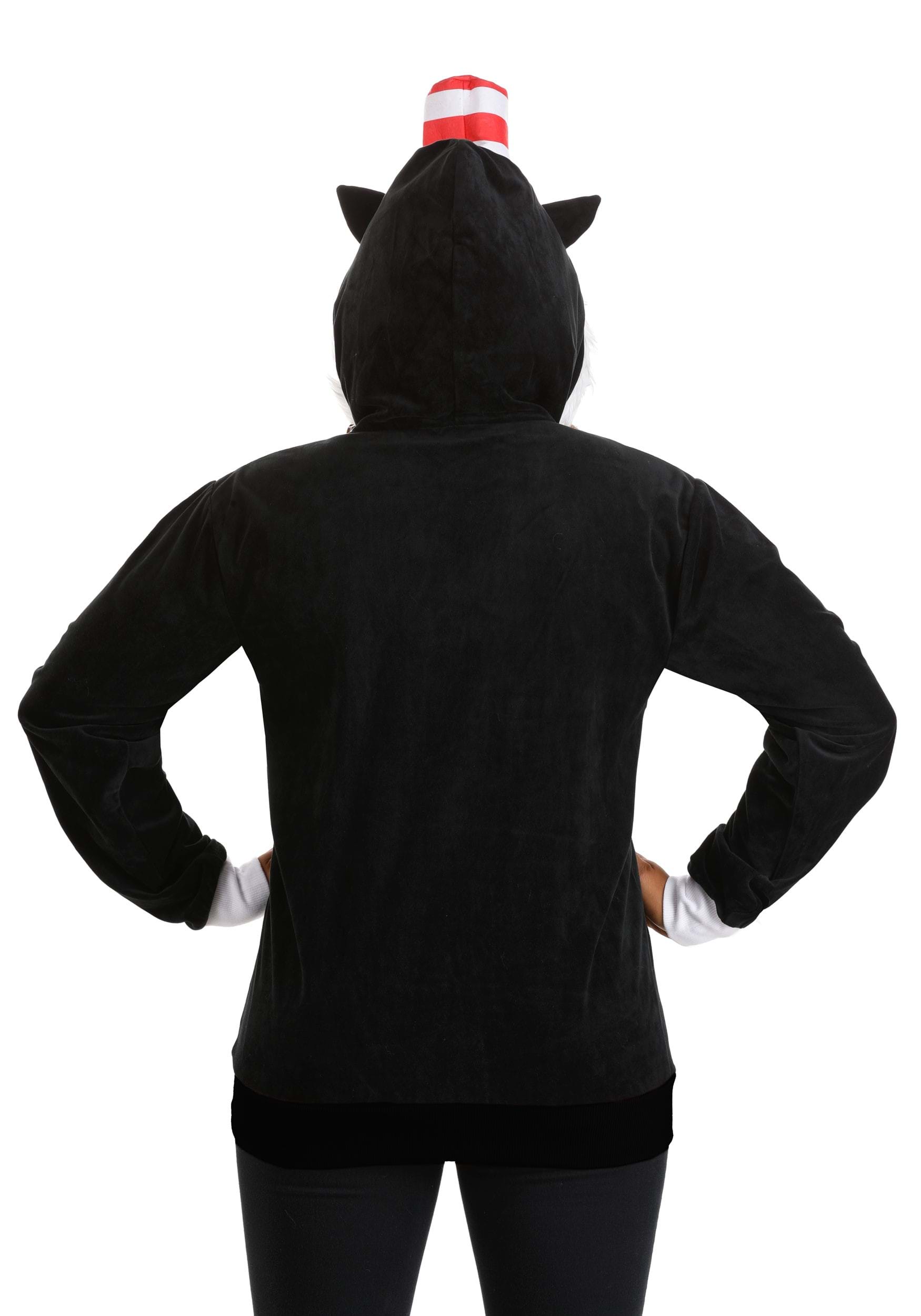 Cat in the Hat Adult Hoodie Costume Top