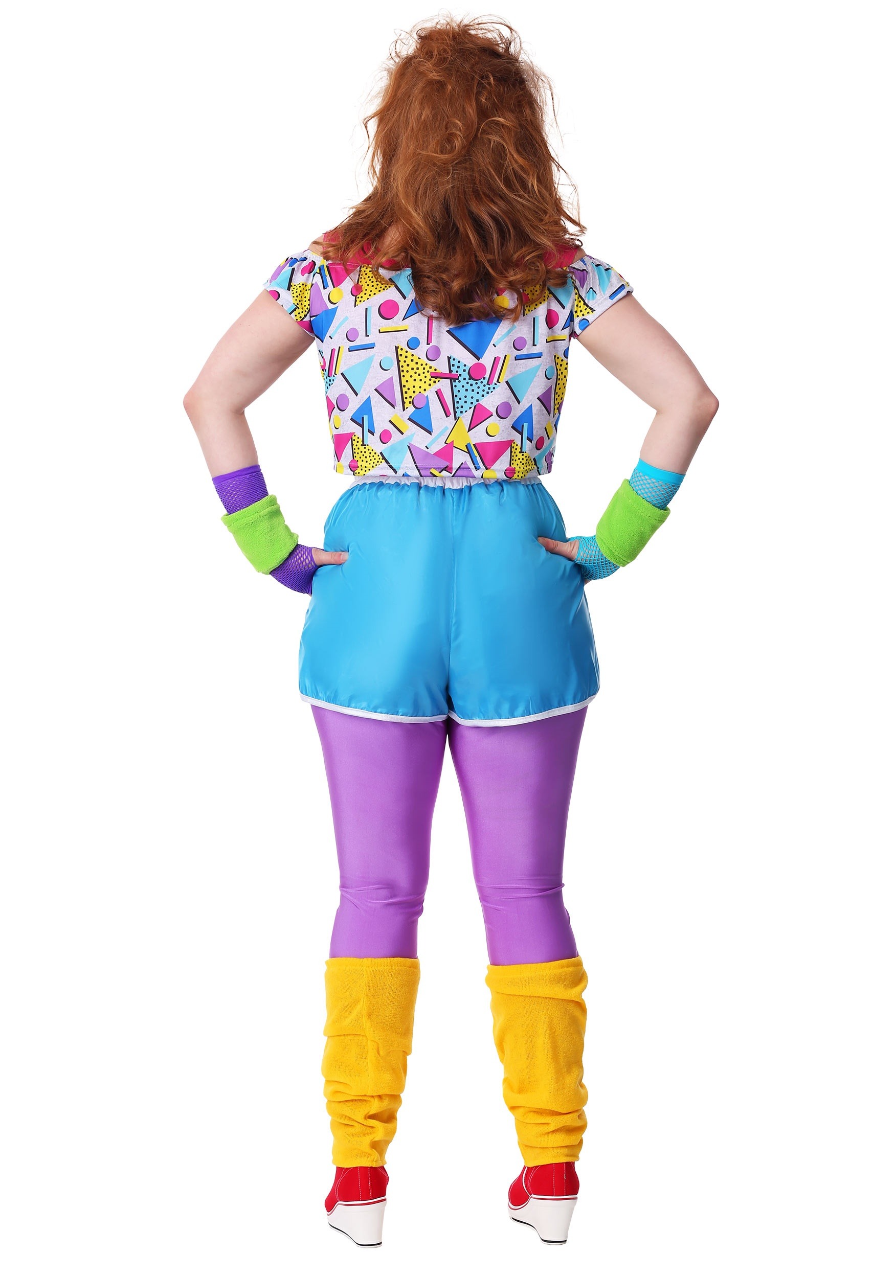 Women's Plus Size Work It Out 80s Costume