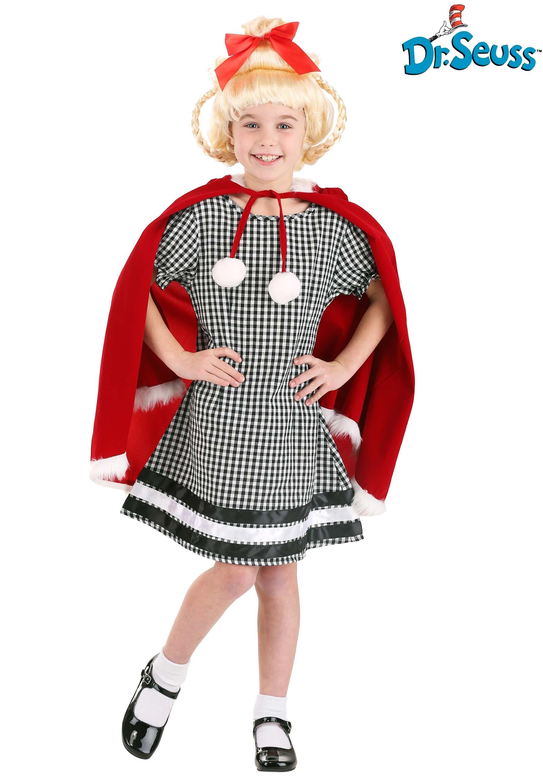 Dr. Seuss Cindy Lou Who Dress Costume for Girls