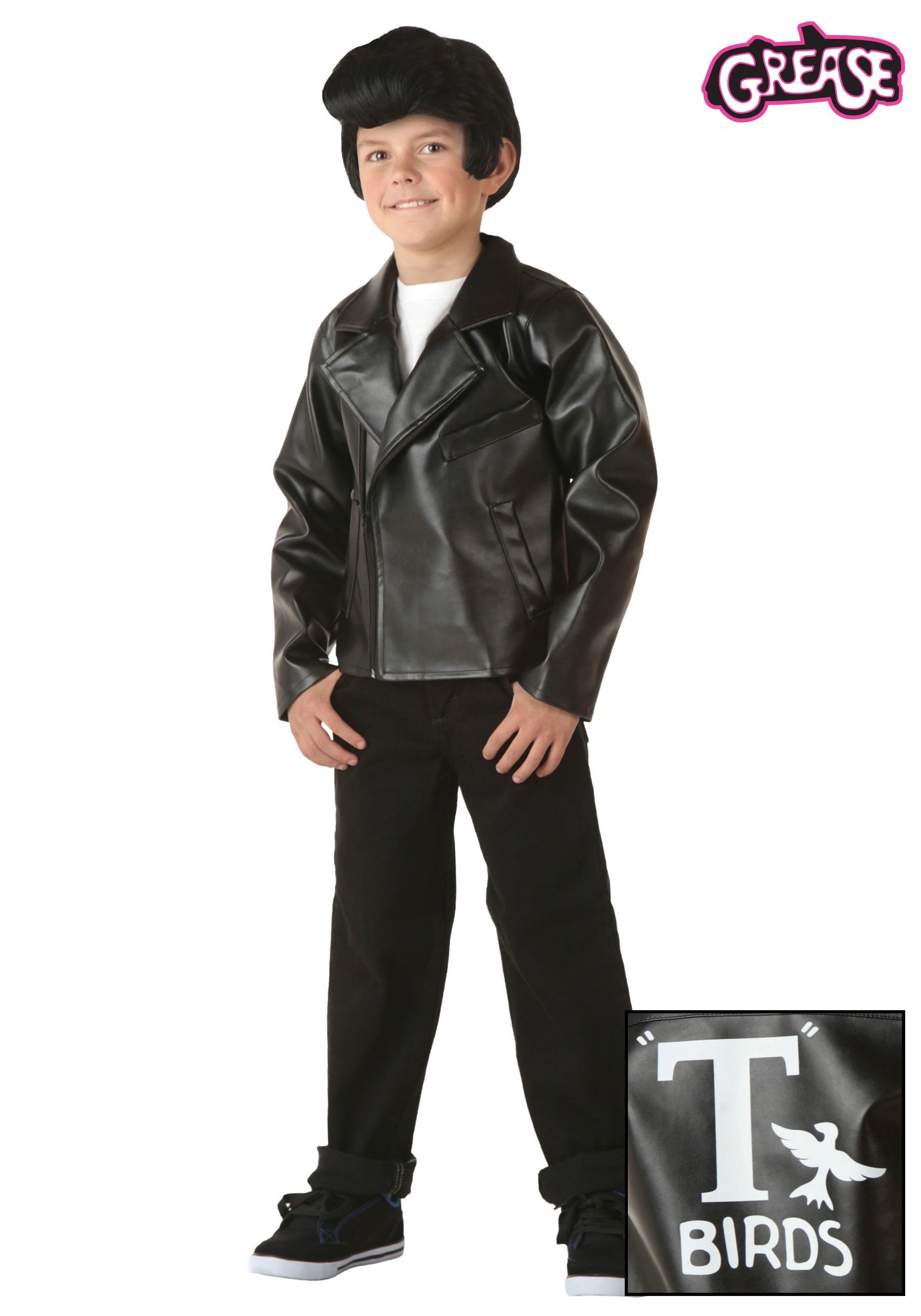 Grease T-Birds Jacket Boy's Costume 1 Grease T-Birds Jacket Boy's Costume