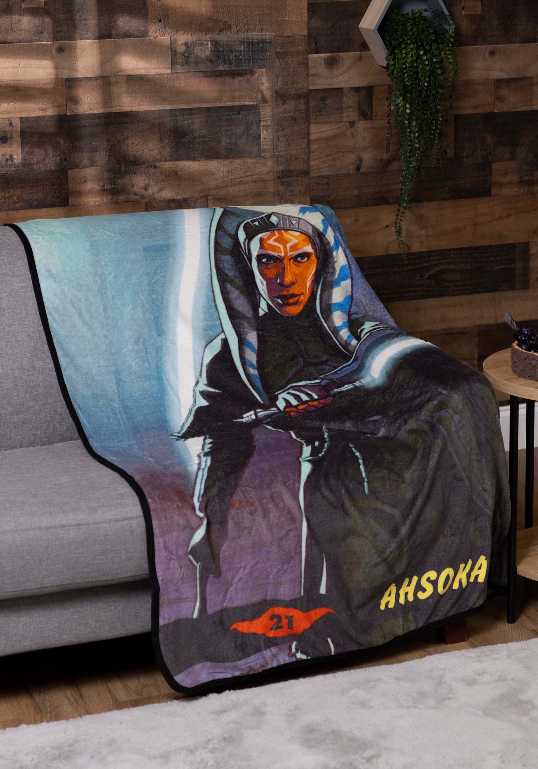 Star Wars Ahsoka Look Tough Throw Blanket