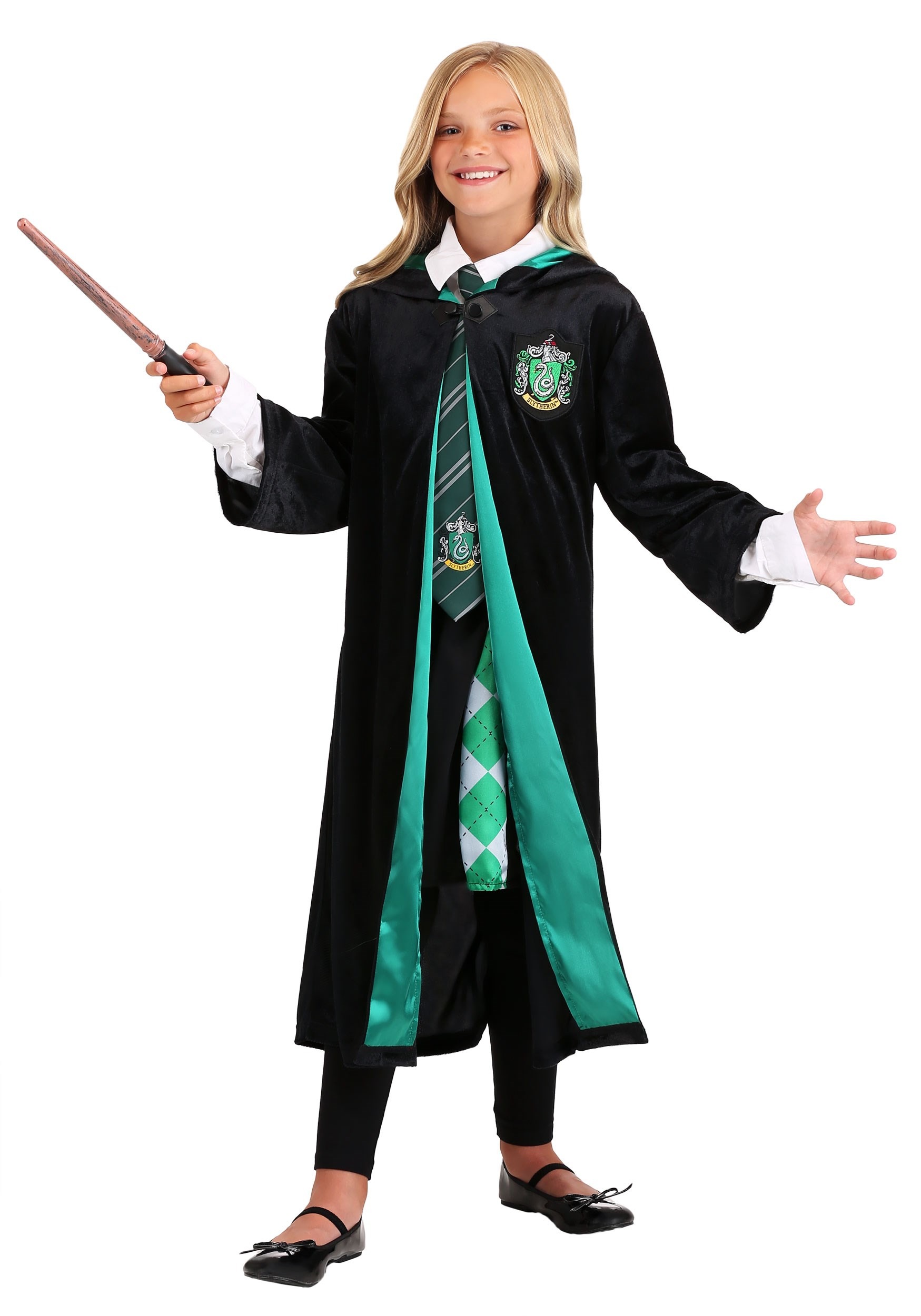 Harry Potter Deluxe Slytherin Costume Robe for Kids
