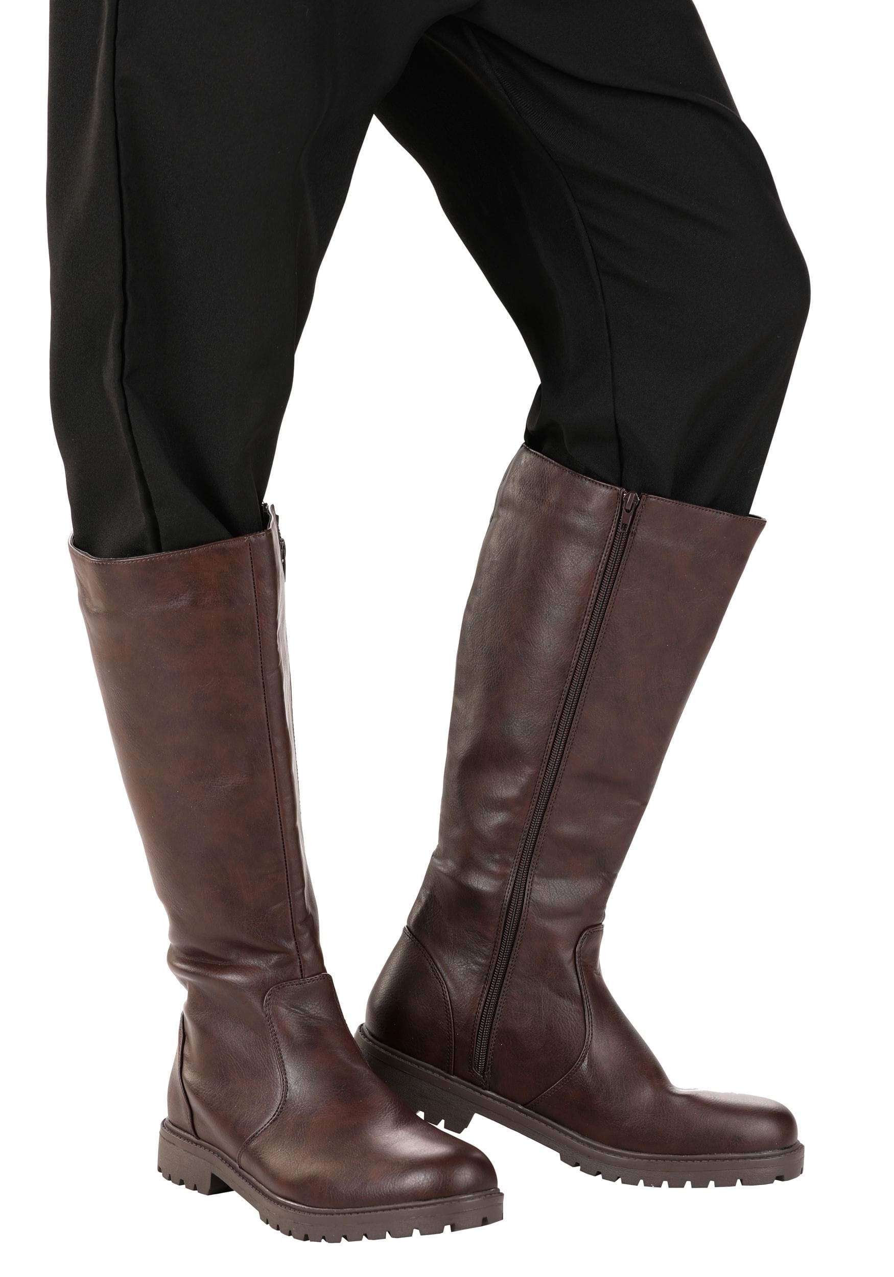 Tall Brown Costume Boots for Adults