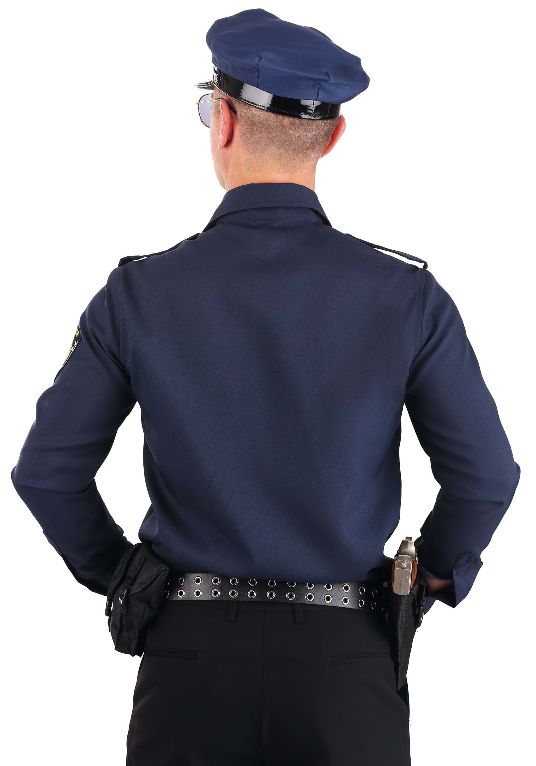 Long Sleeve Police Costume Shirt for Men 2 Long Sleeve Police Costume Shirt for Men