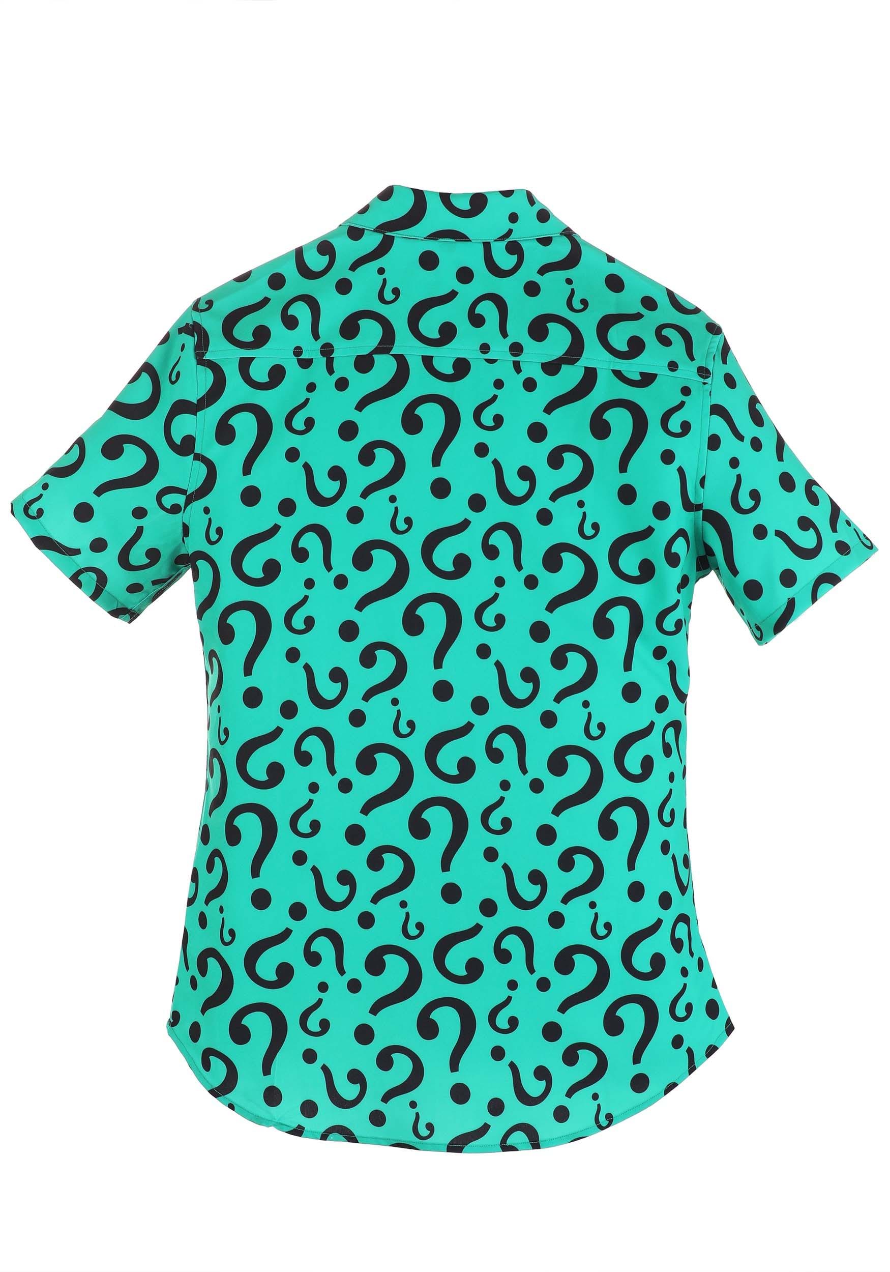 DC Comics The Riddler Adult Button Up Dress Shirt