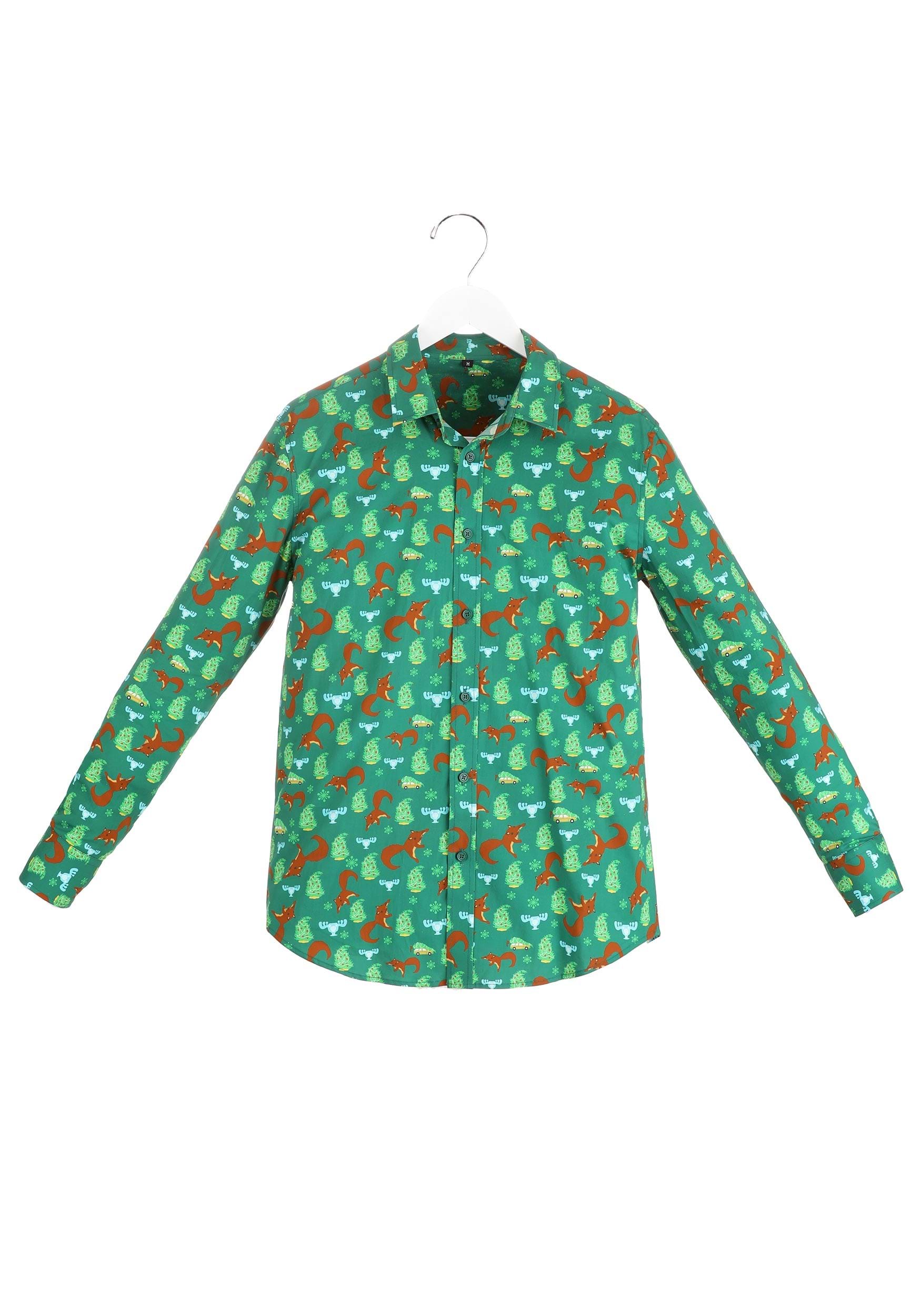 National Lampoons Christmas Vacation Button Up Shirt for Adults 7 National Lampoons Christmas Vacation Button Up Shirt for Adults