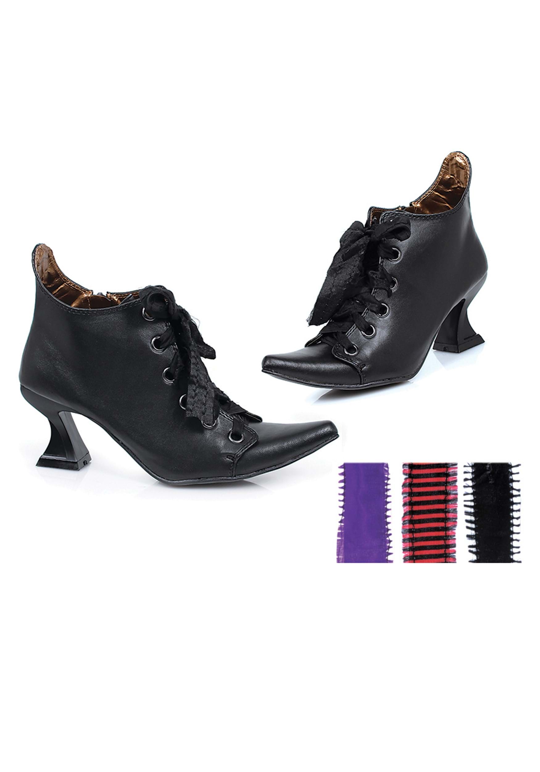 Lace Up Witch Costume Shoes for Women
