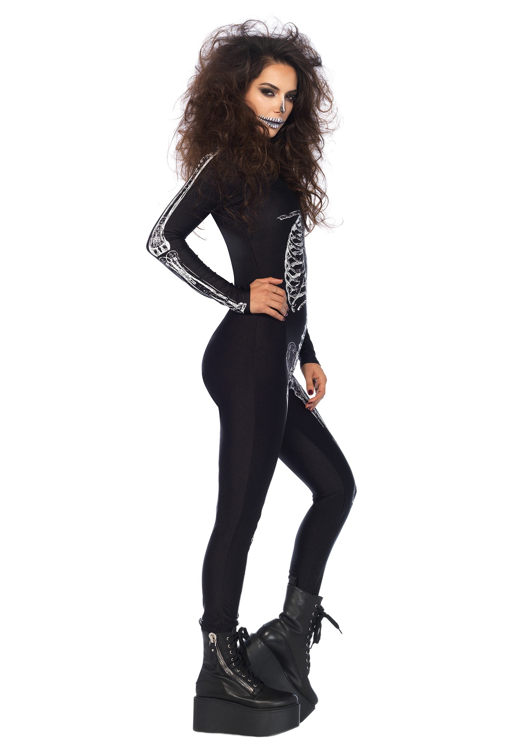 Women's X-Ray Skeleton Catsuit Costume