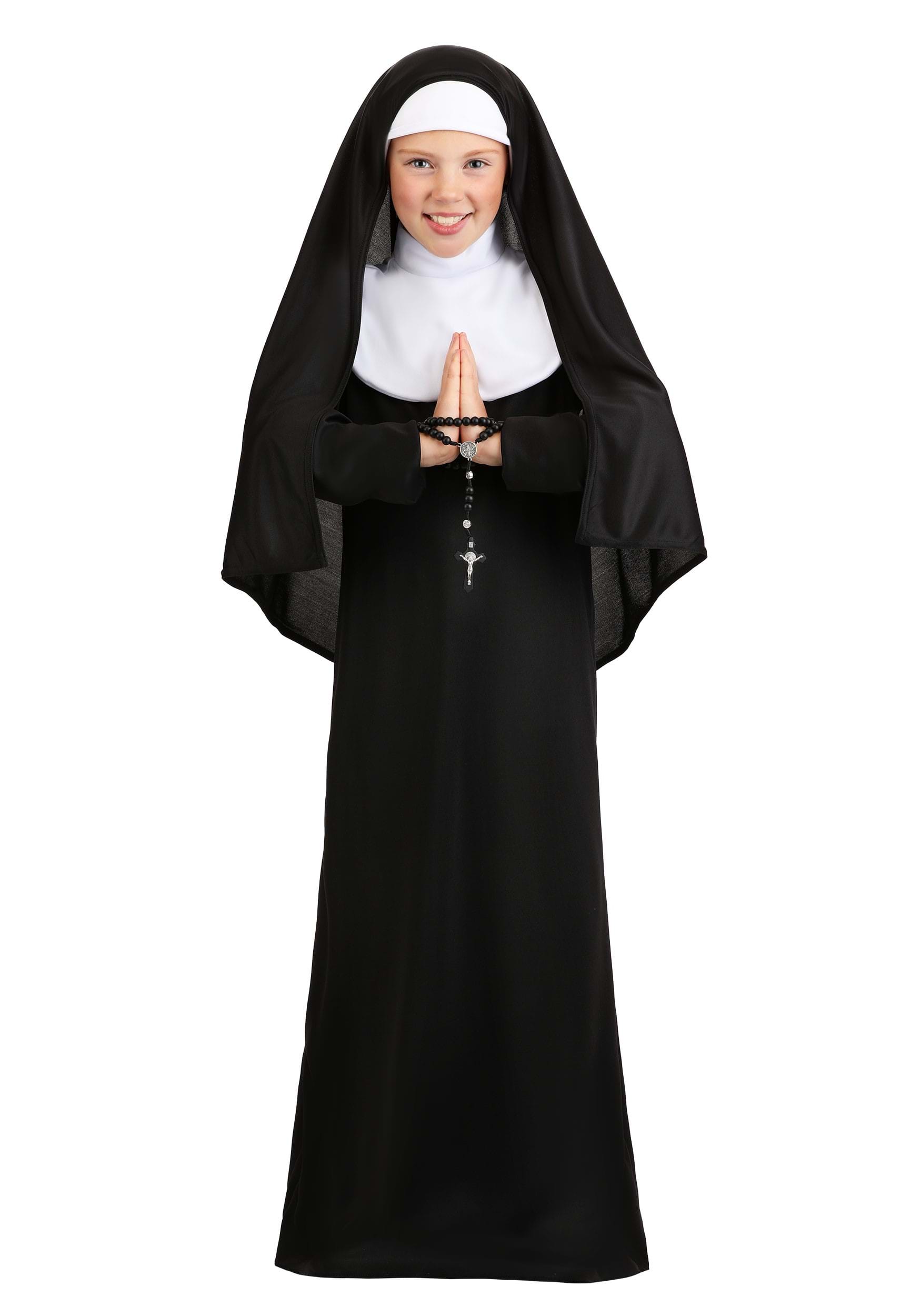 Girl's Catholic Nun Costume 1 Girl's Catholic Nun Costume