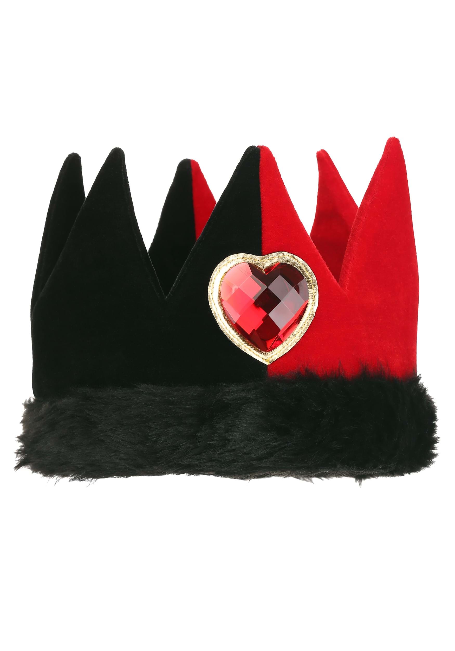 Queen of Hearts Plush Costume Crown