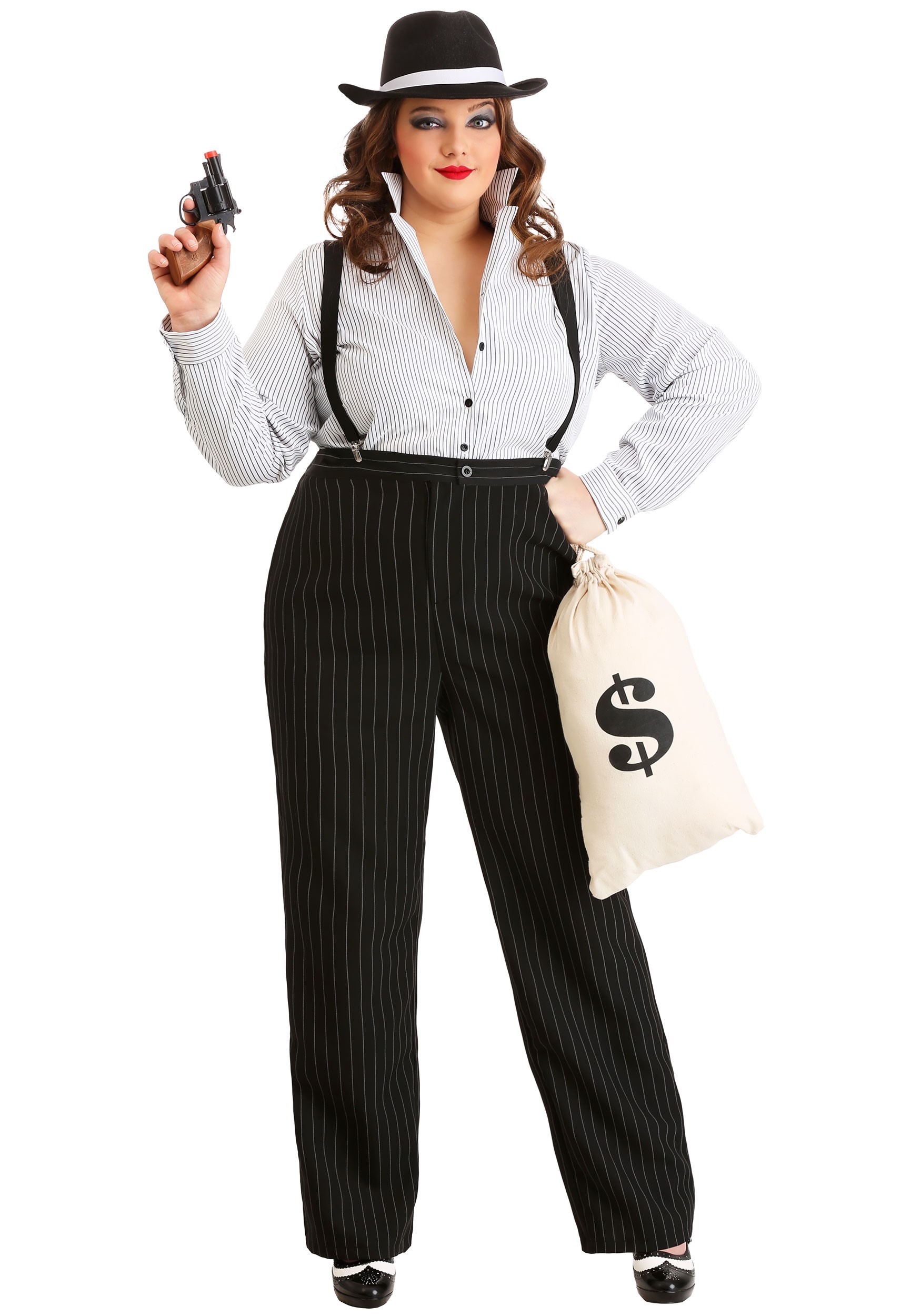 1920s Gangster Lady Plus Size Costume