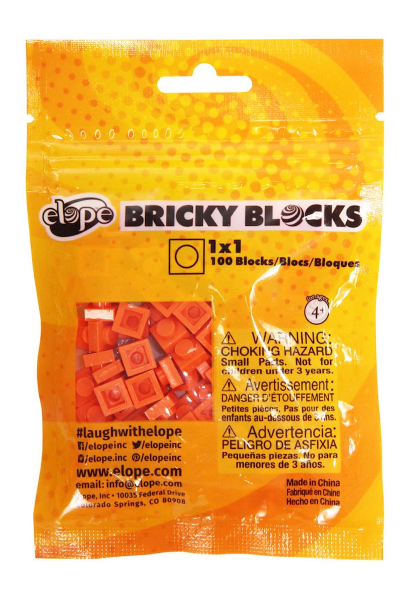 Bricky Blocks Orange 100 1x1 Pieces