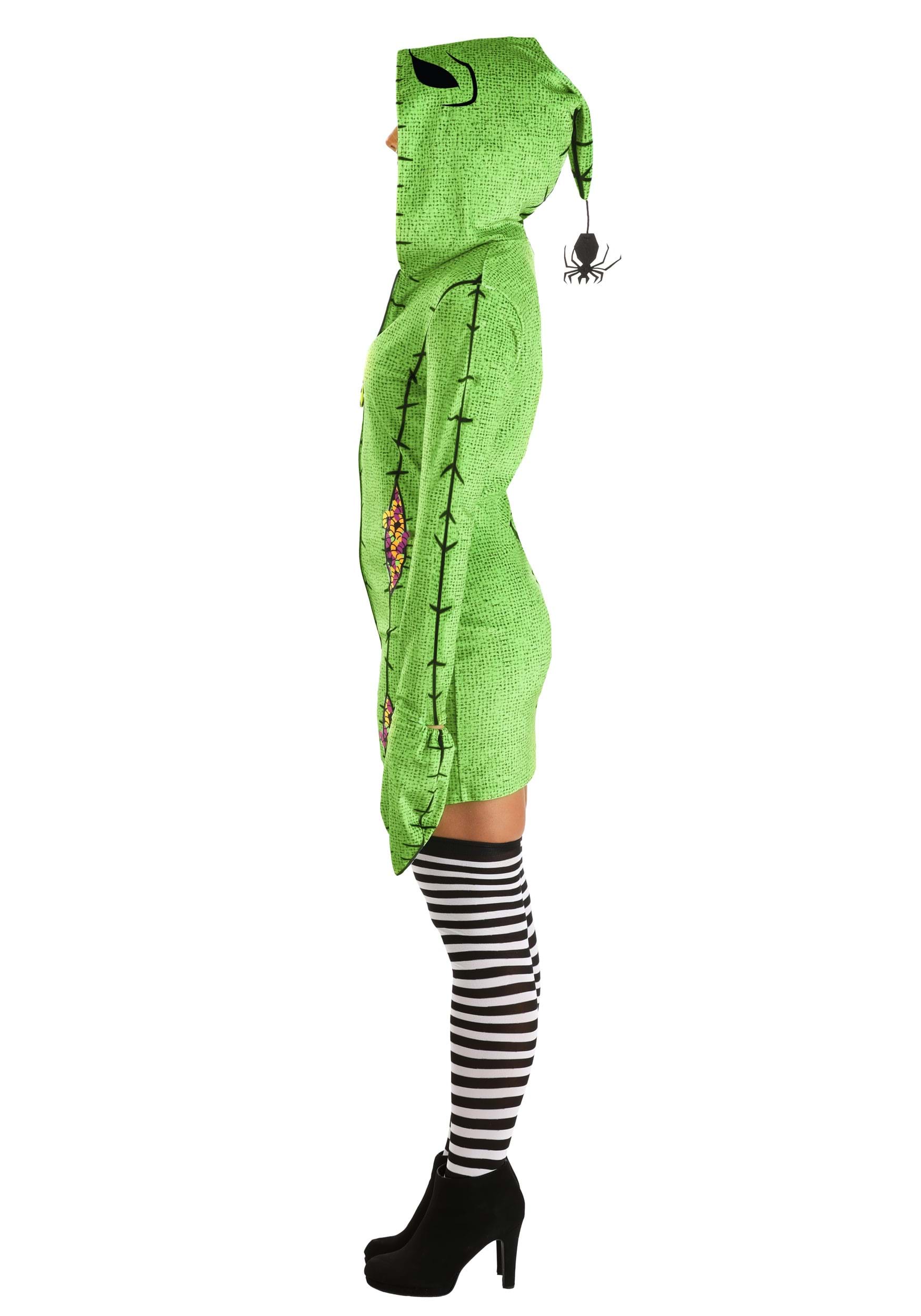 Women's Deluxe Disney Oogie Boogie Hoodie Costume Dress 8 Women's Deluxe Disney Oogie Boogie Hoodie Costume Dress