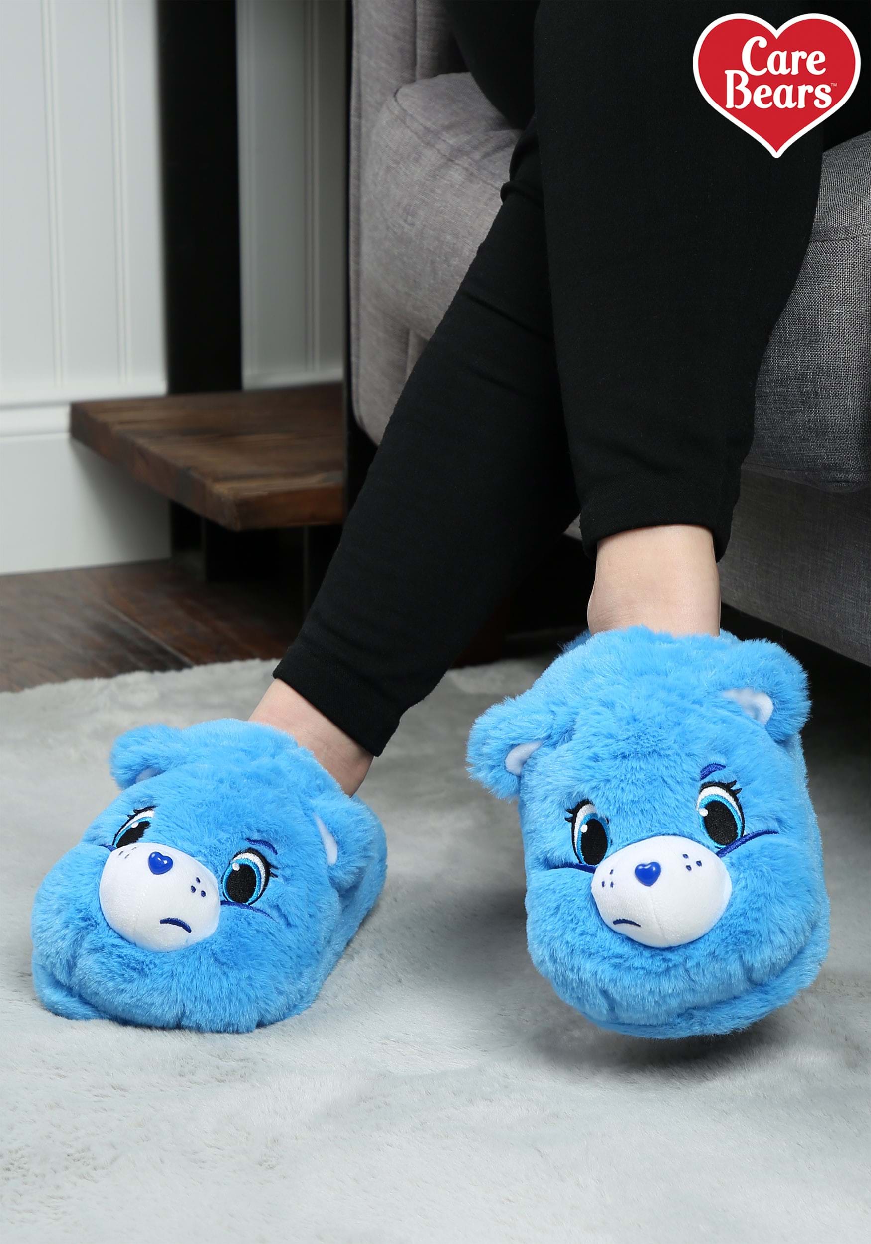 Adult Care Bears Grumpy Bear Slippers