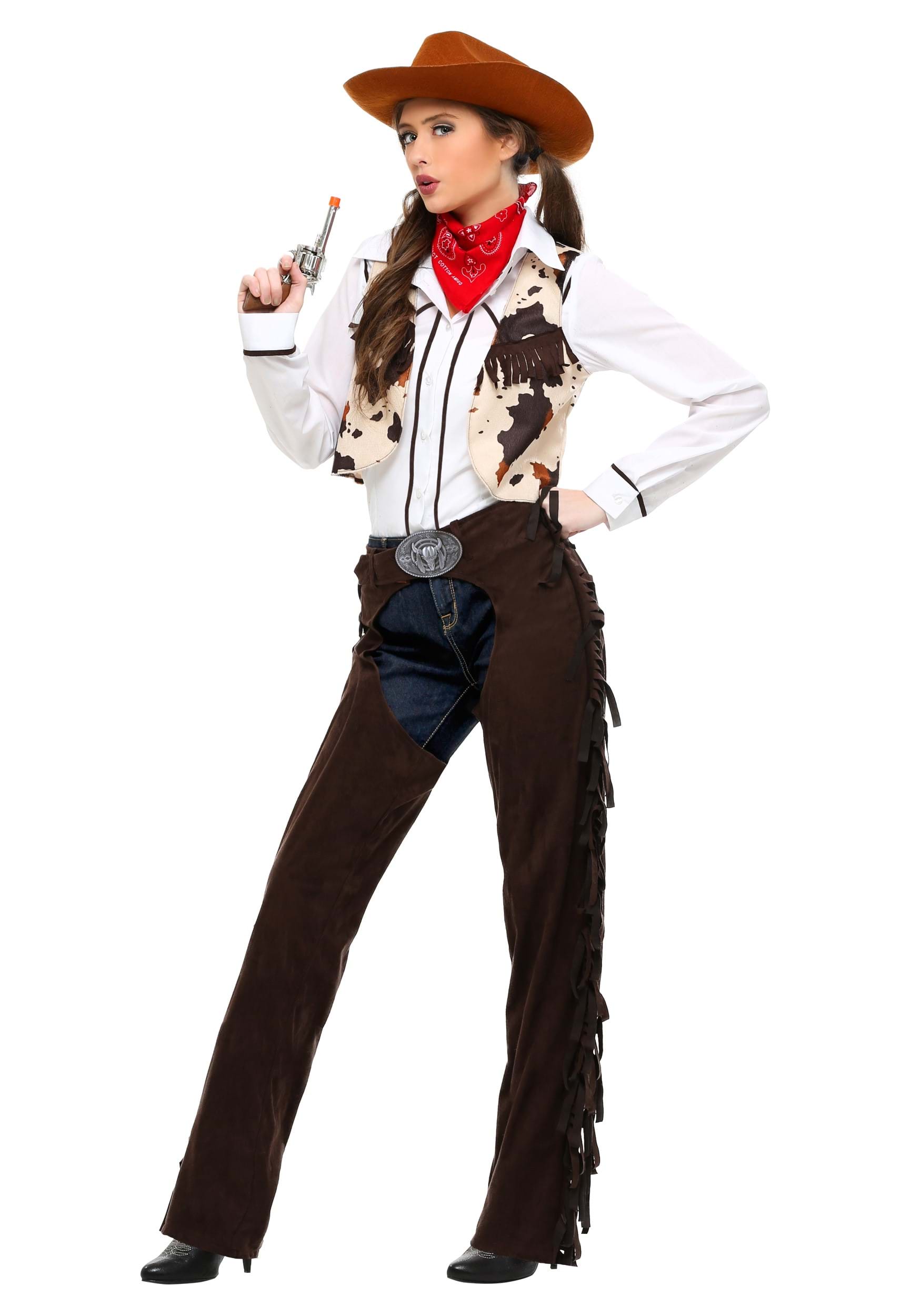 Women's Cowgirl Chaps Costume 1 Women's Cowgirl Chaps Costume