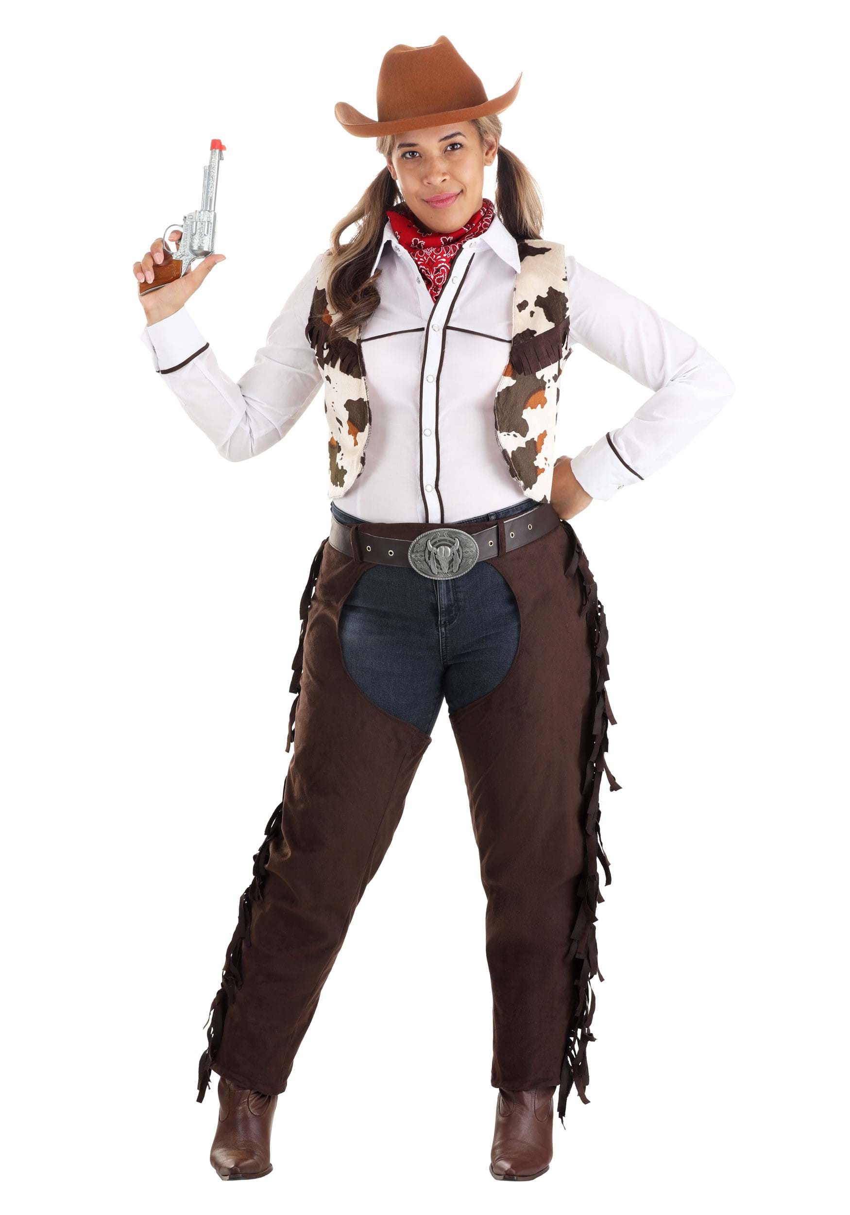 Women's Cowgirl Chaps Costume 2 Women's Cowgirl Chaps Costume