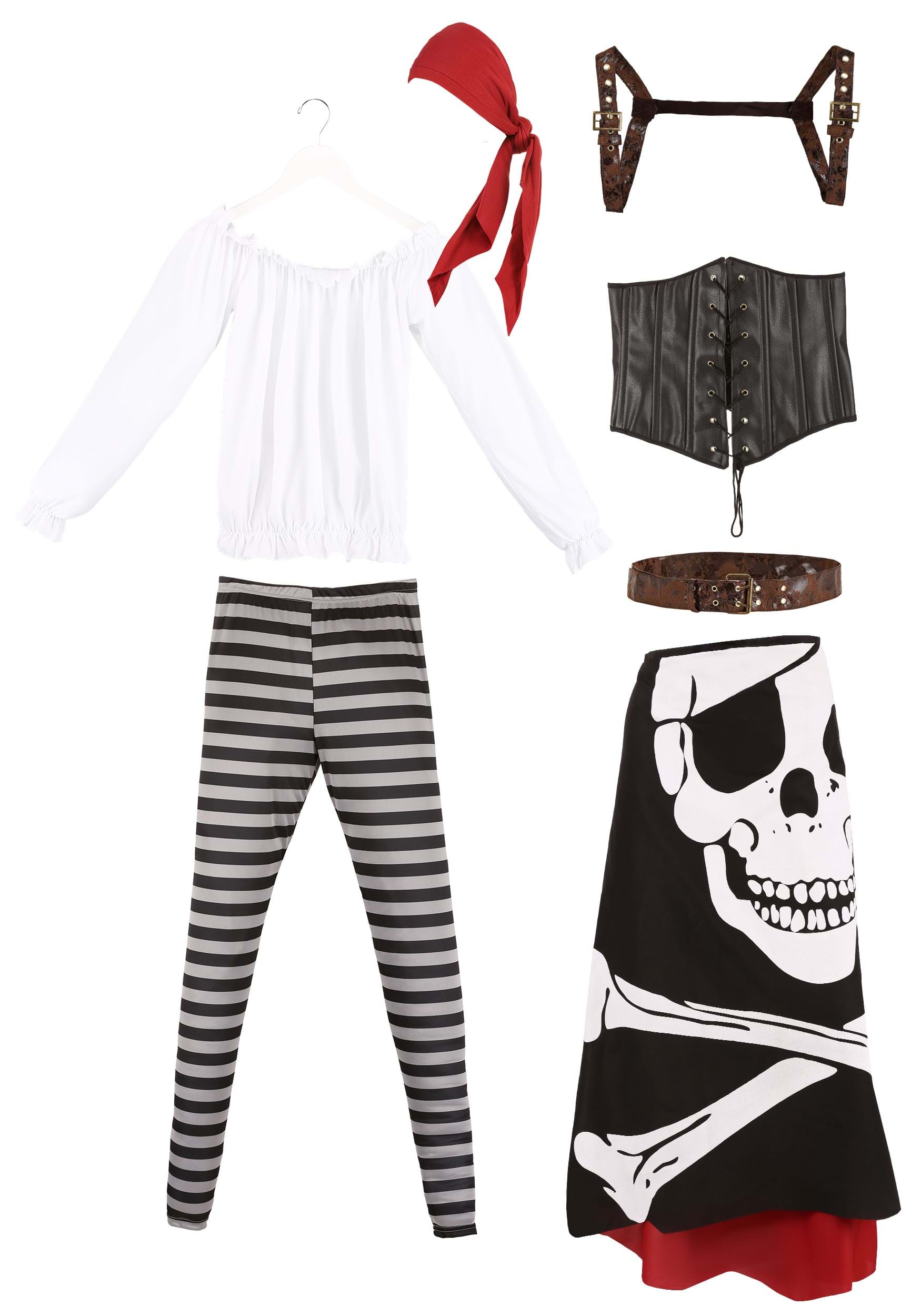Women's Skeleton Flag Rogue Pirate Costume