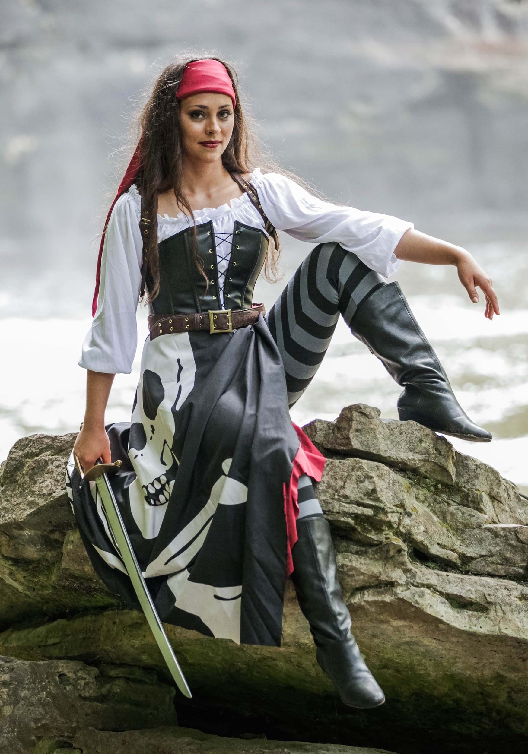 Women's Skeleton Flag Rogue Pirate Costume