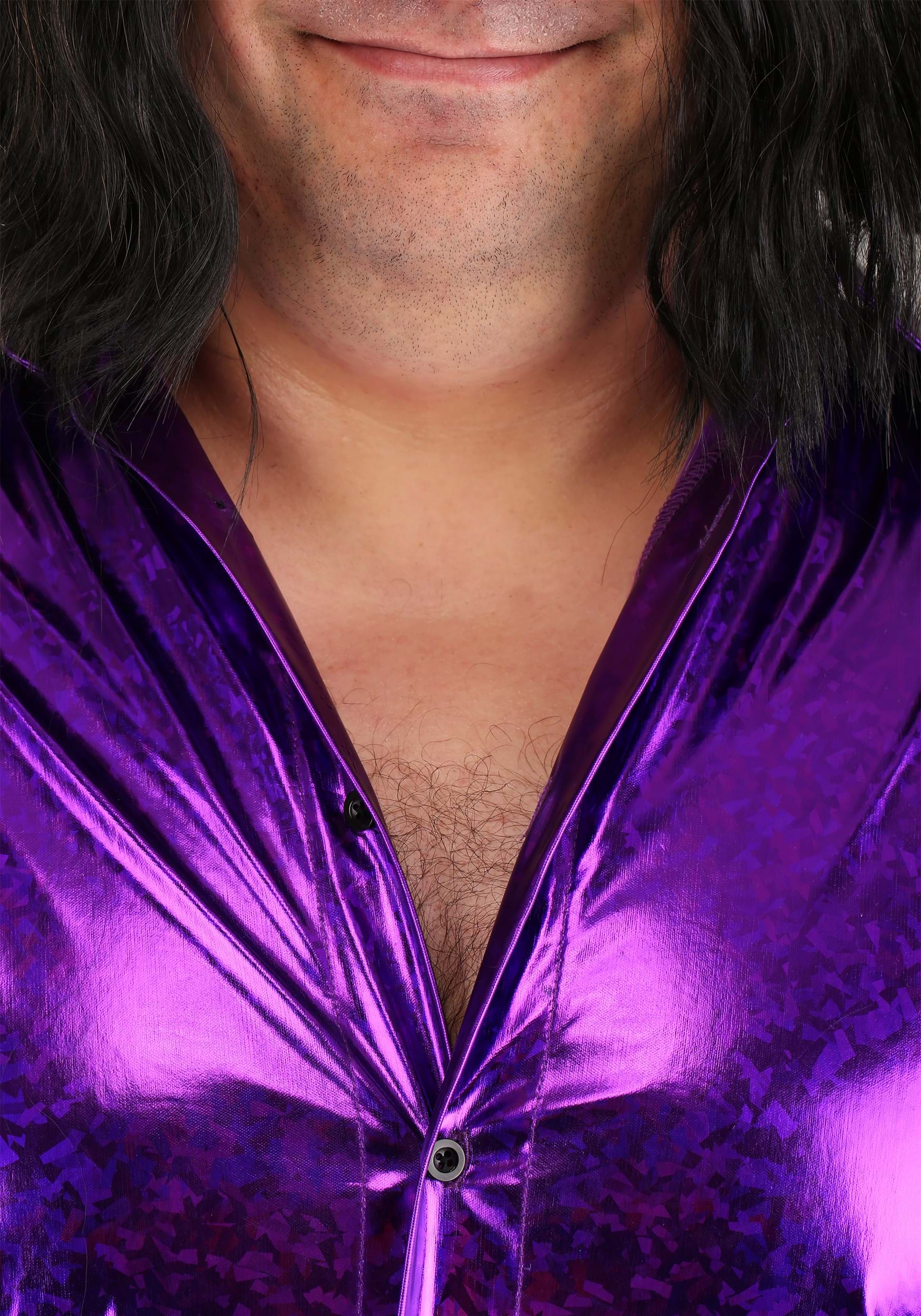 Men's Plus Size Shattered Glass Disco Costume Shirt