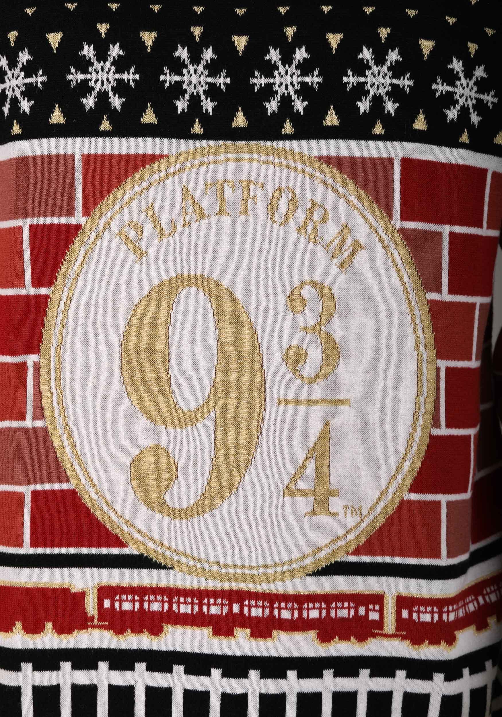 Adult Platform 9 3/4 Harry Potter Christmas Sweater
