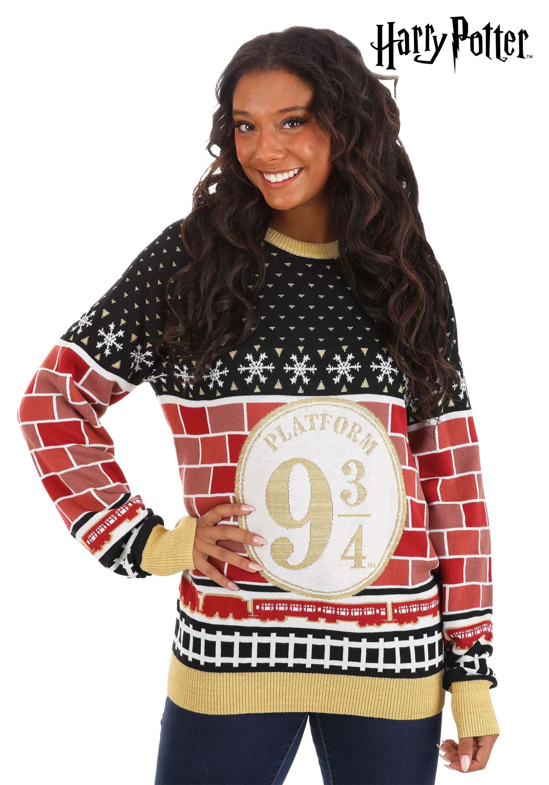 Adult Platform 9 3/4 Harry Potter Christmas Sweater