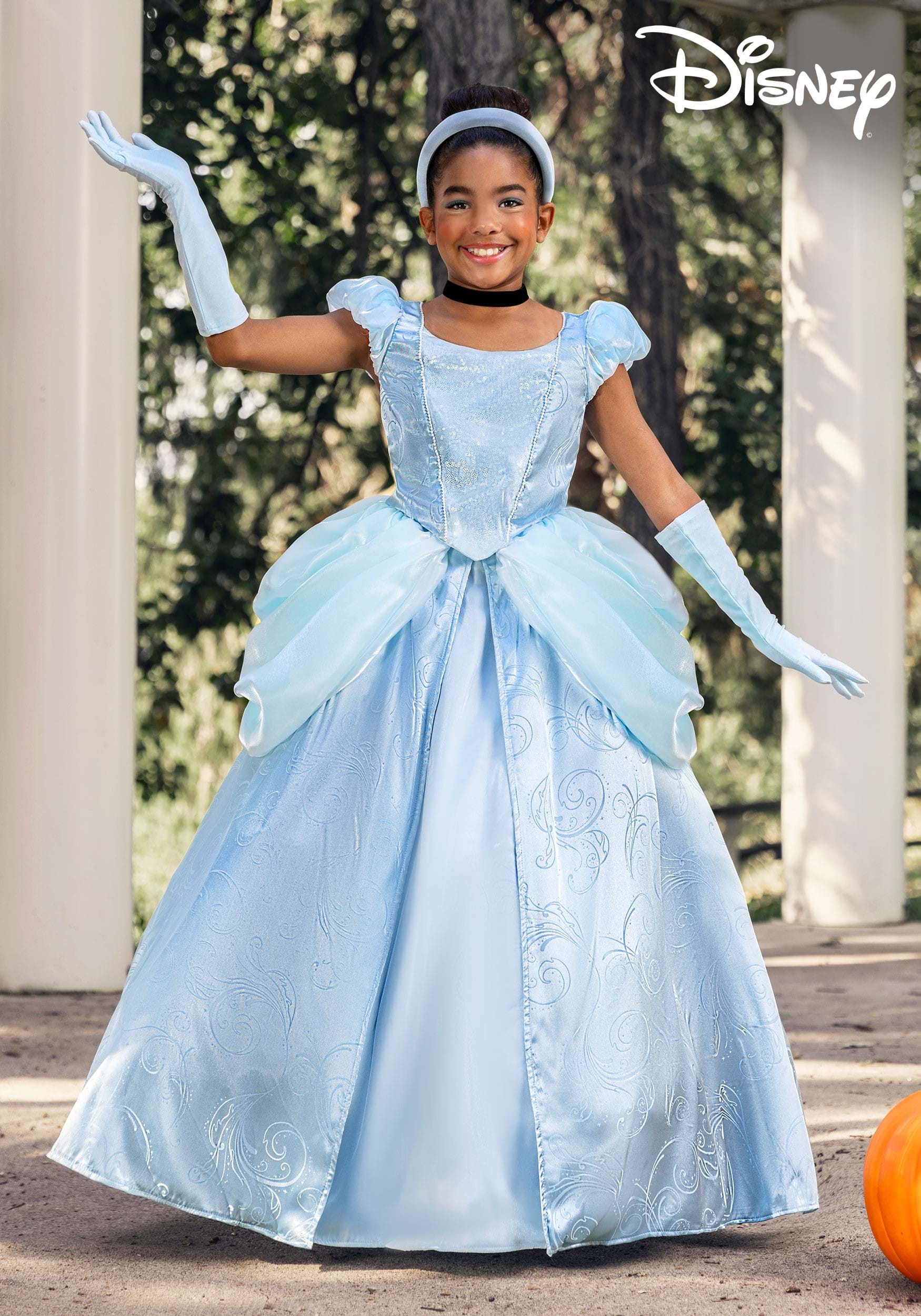 Premium Disney Cinderella Costume Dress for Girls