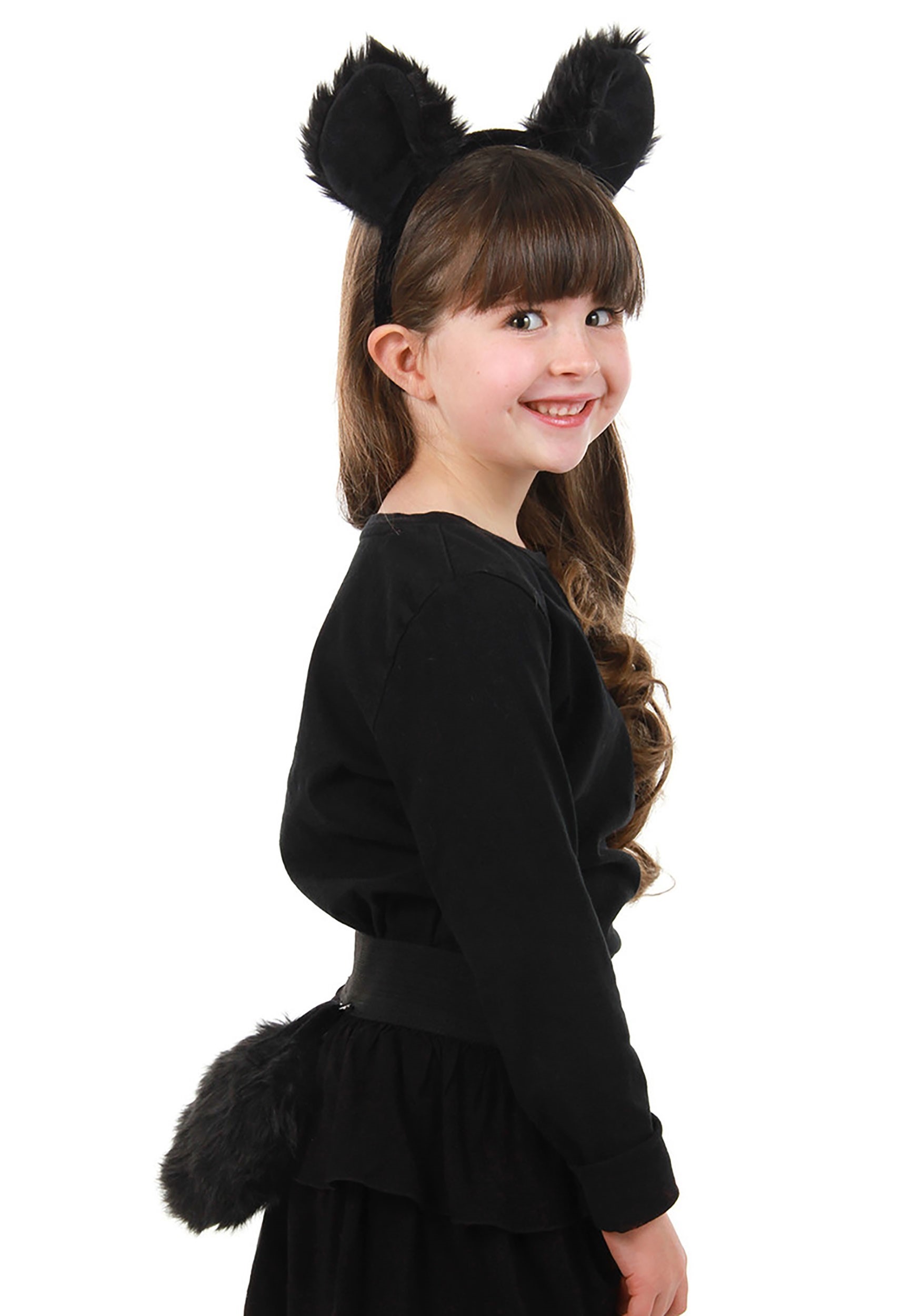 Black Bear Ears Headband & Tail Costume Kit