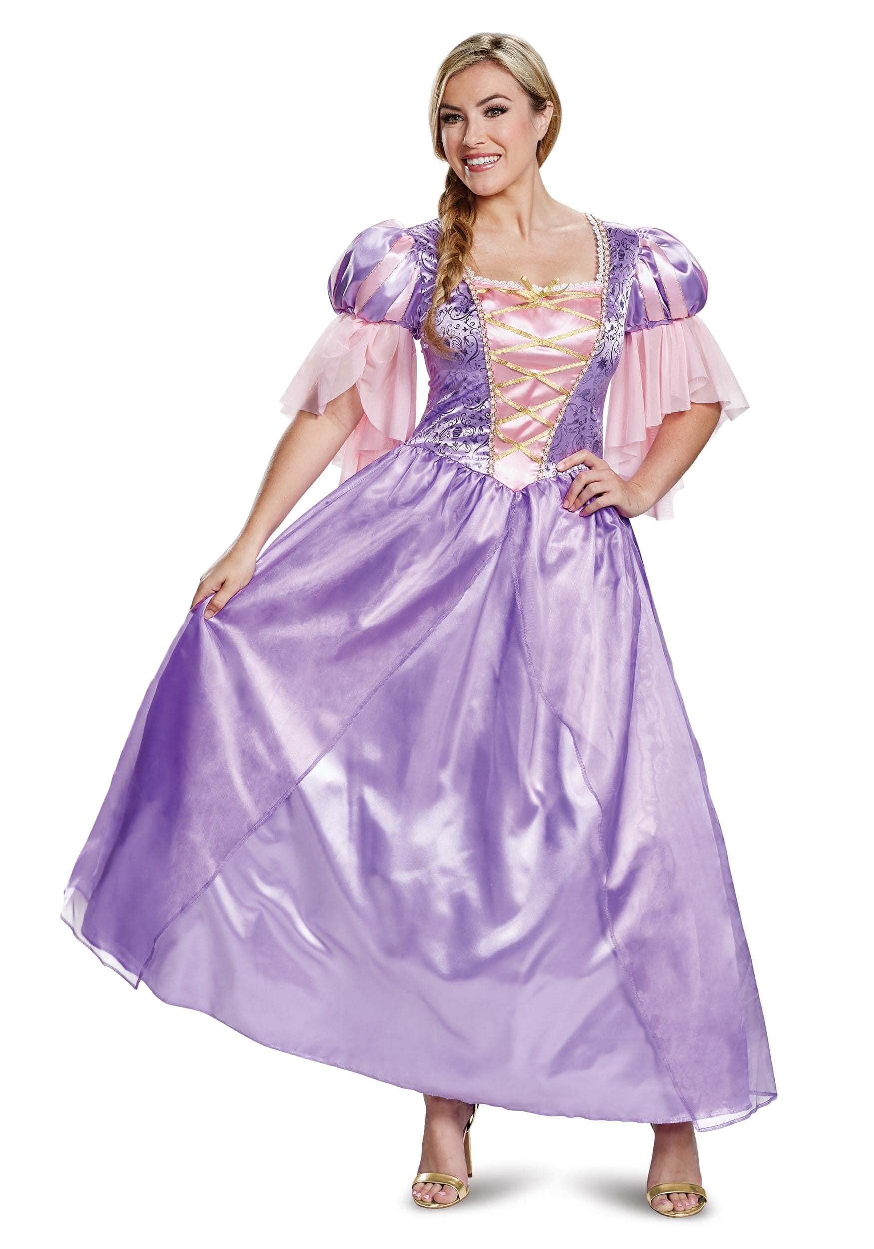 Tangled Plus Size Deluxe Rapunzel Costume for Women