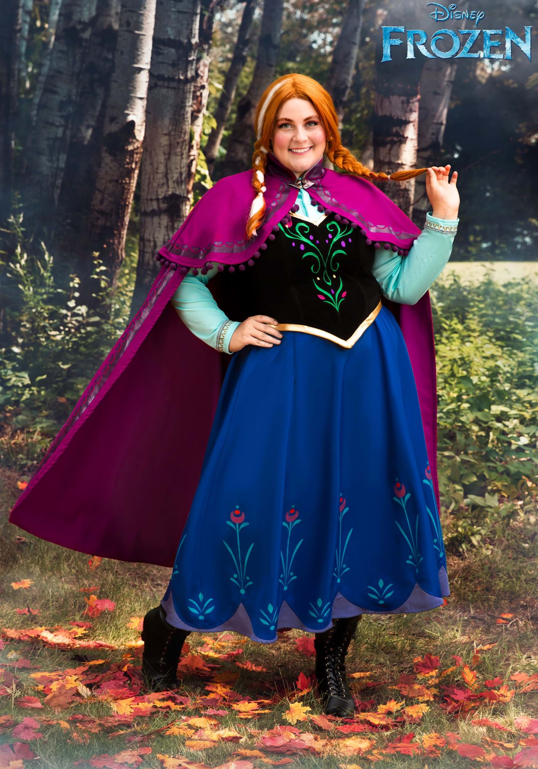 Plus Size Premium Disney Frozen Women's Anna Costume