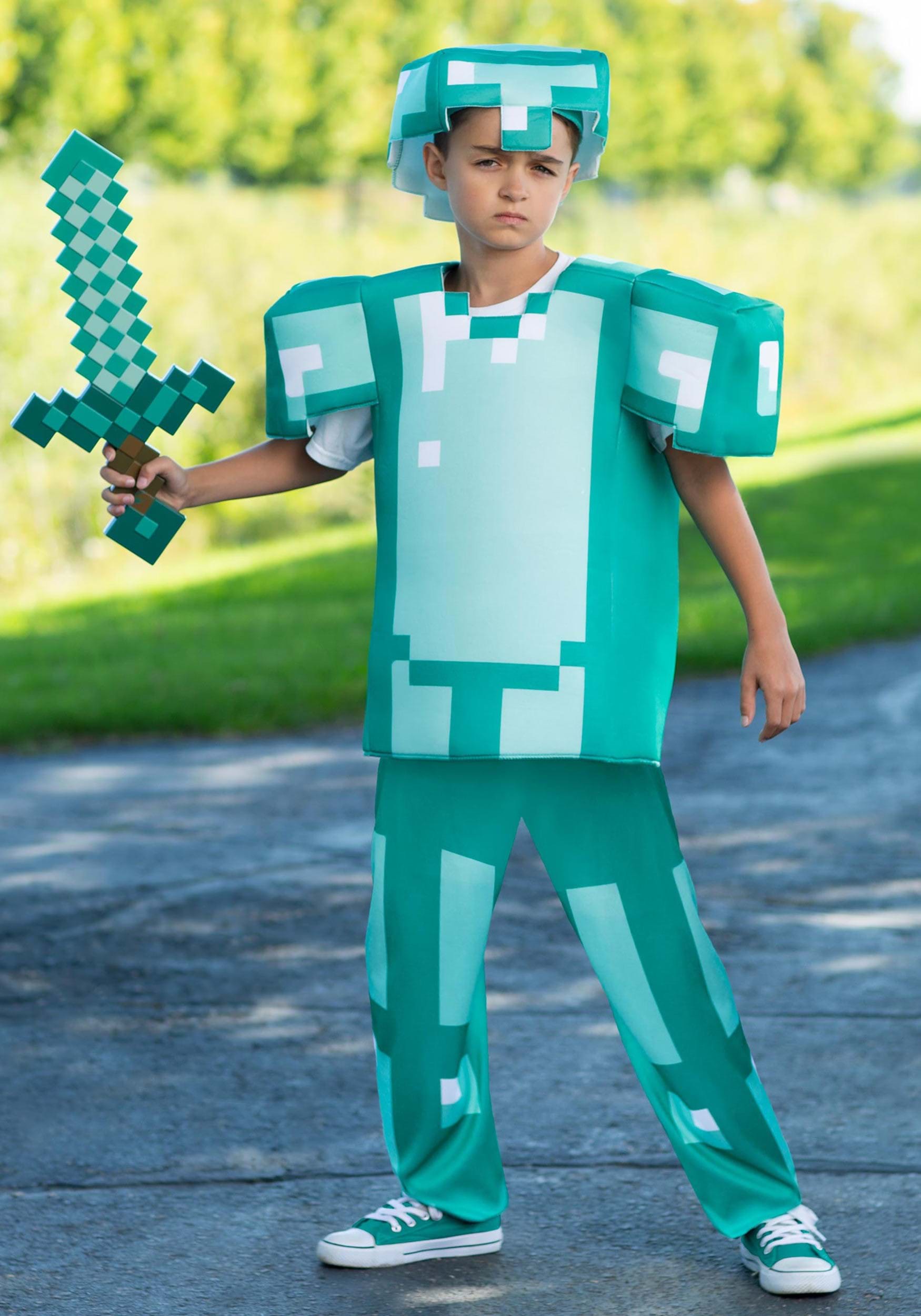 Deluxe Minecraft Armor Kid's Costume 3 Deluxe Minecraft Armor Kid's Costume
