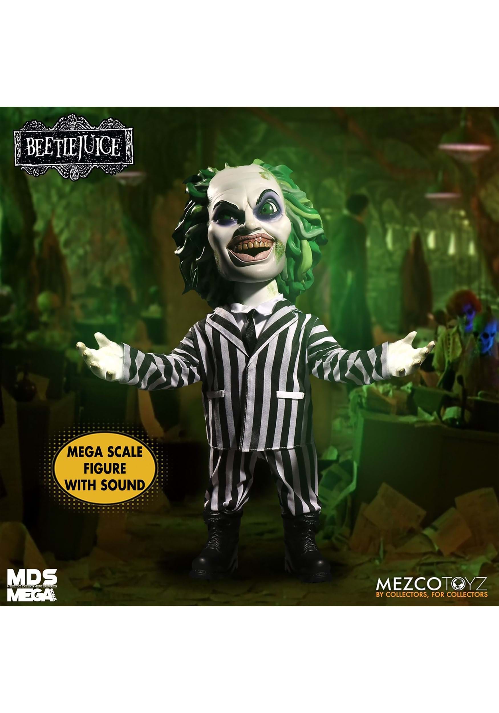 Mezco Designer Series Mega Scale Talking Beetlejuice Doll 6 Mezco Designer Series Mega Scale Talking Beetlejuice Doll