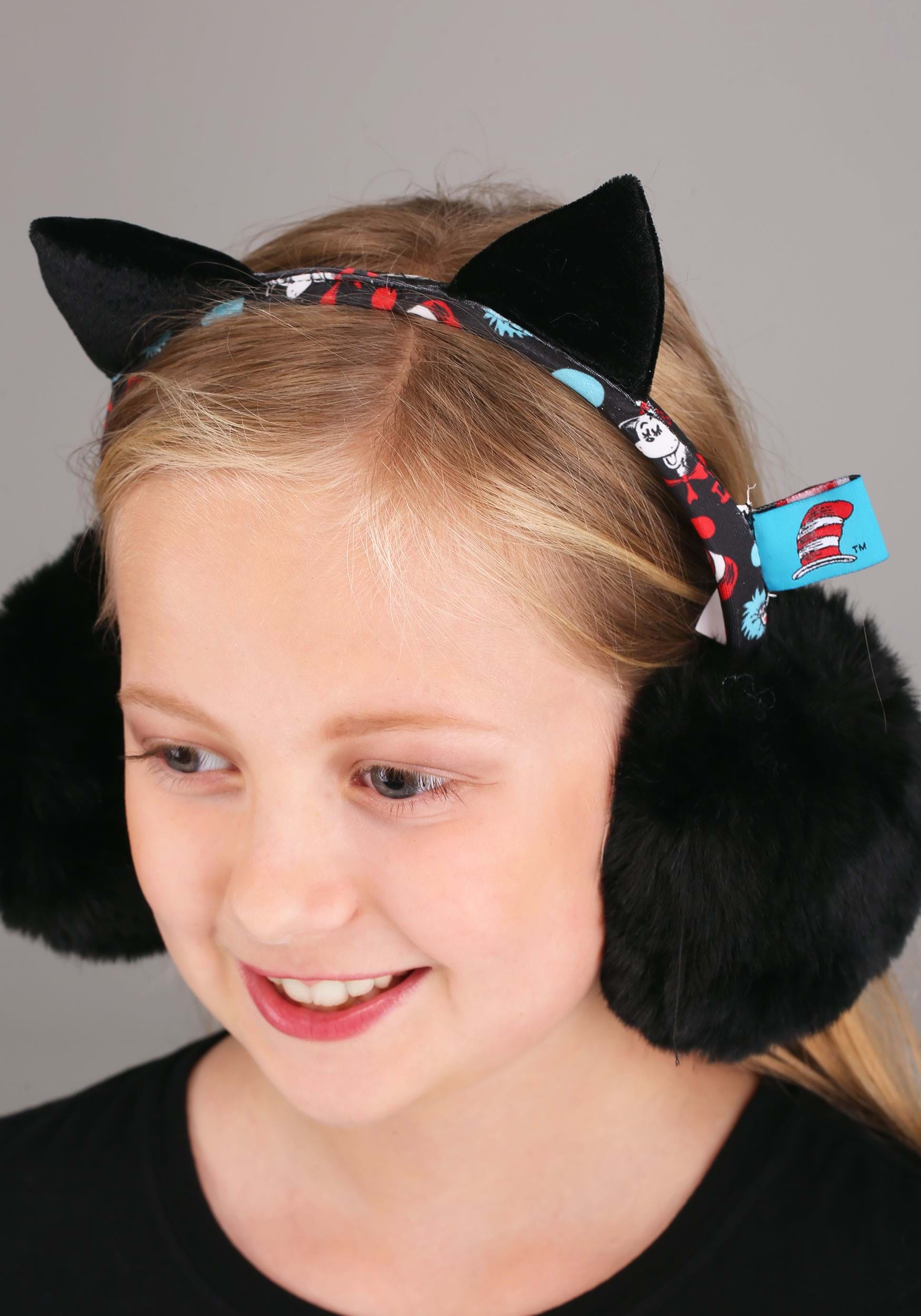 Adjustable Cat in the Hat Earmuffs